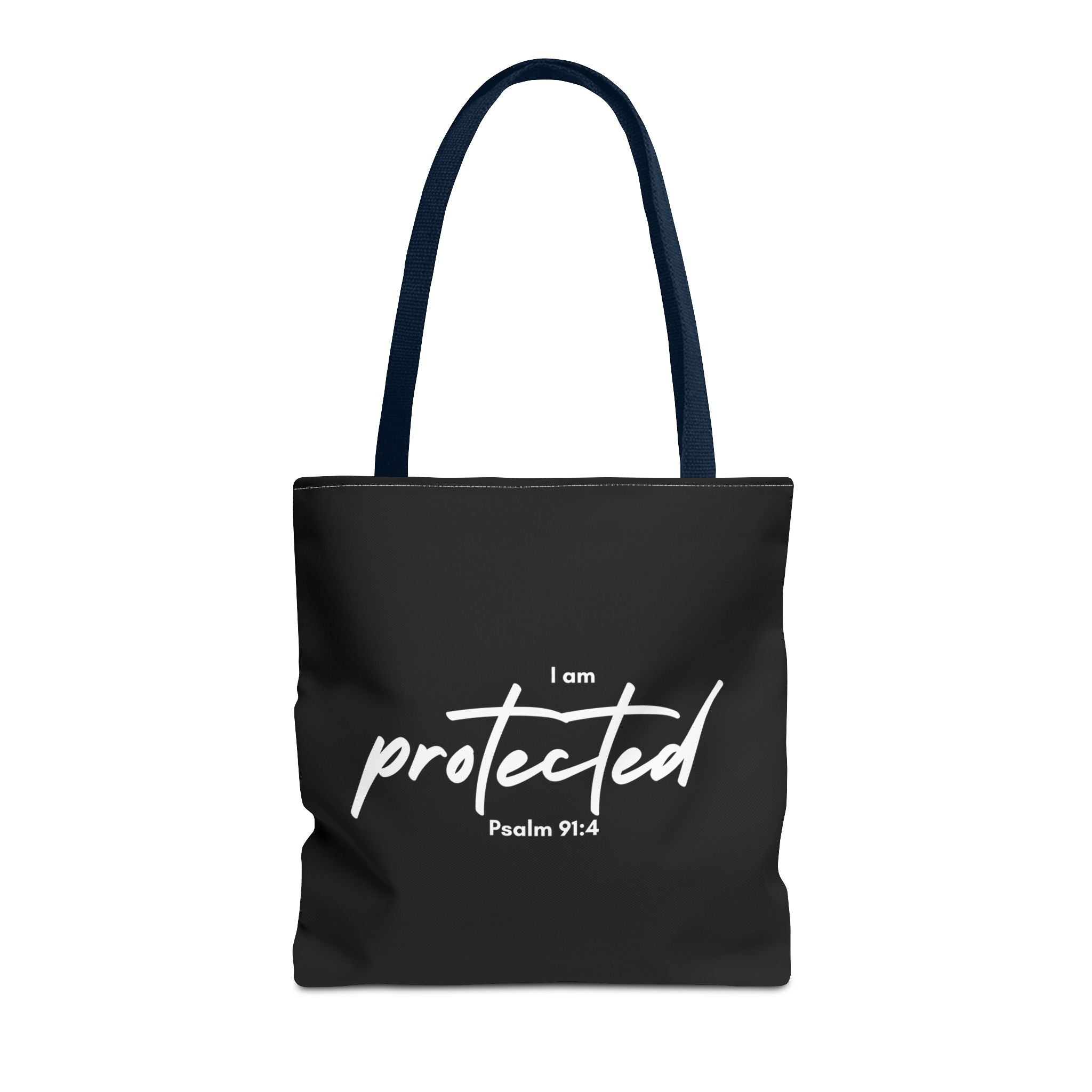 I Am Protected Tote Bag — Psalm 91:4 Christian Scripture Canvas Tote | Faith-Based Carryall