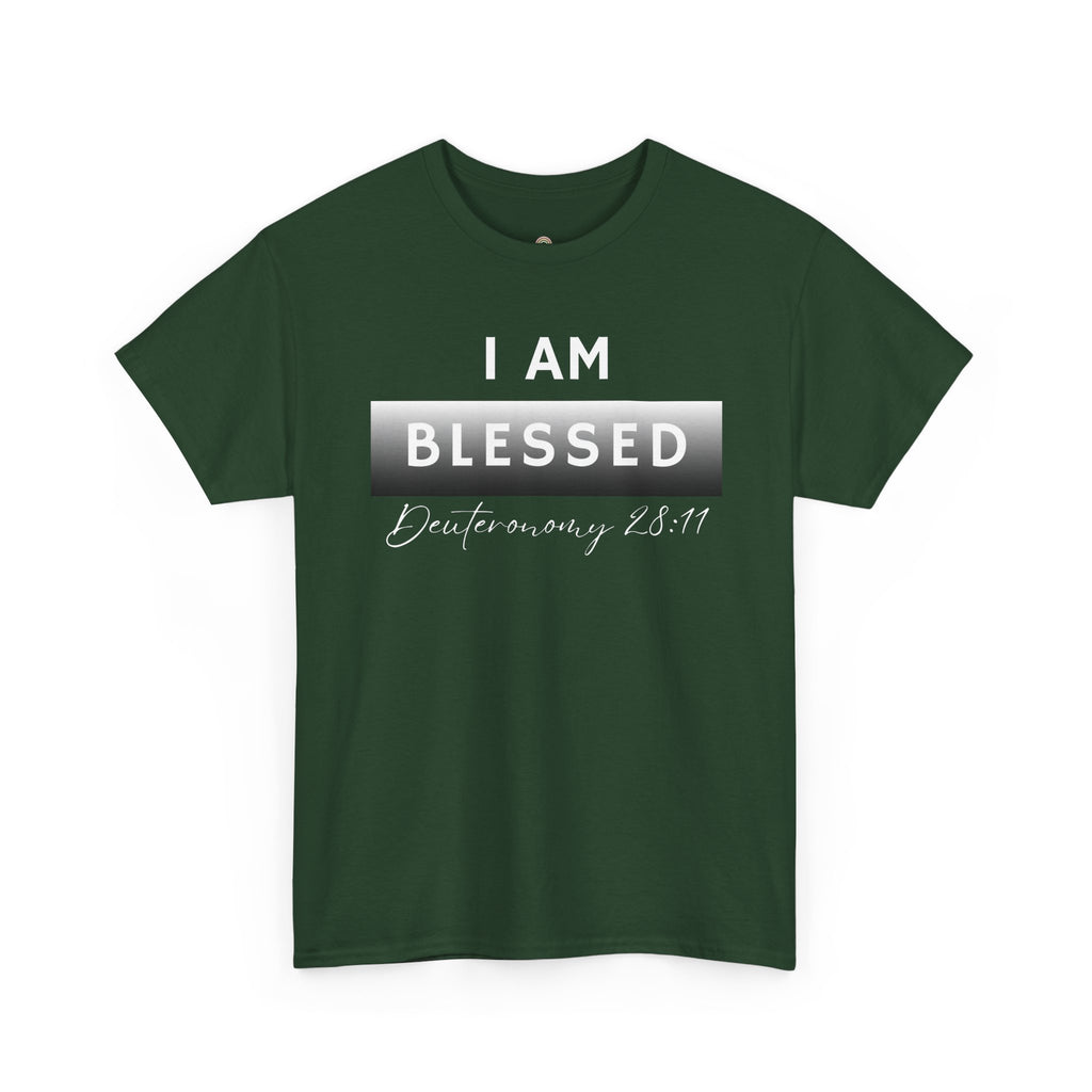I Am Blessed Christian T-Shirt — Deuteronomy 28:11 Scripture Faith Tee (2)
