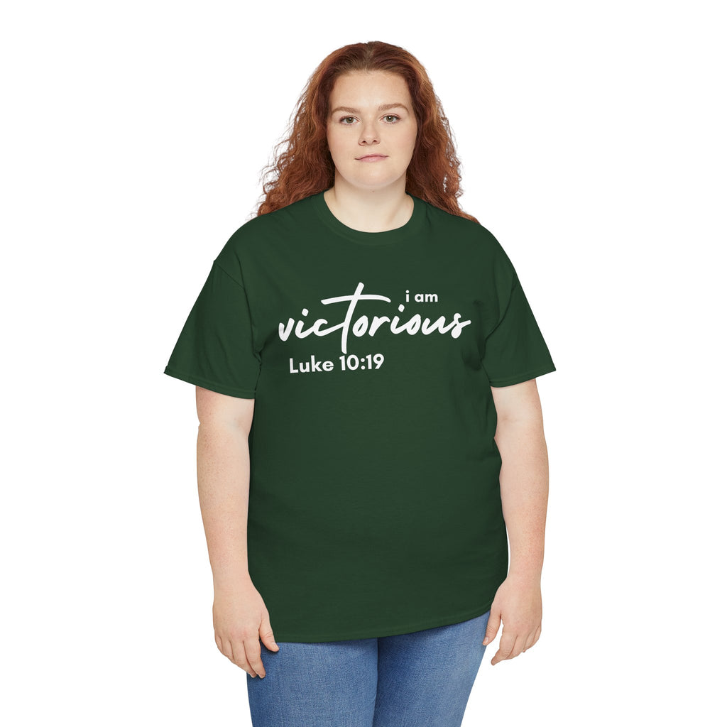 I Am Victorious Christian T-Shirt – Luke 10:19 Scripture Tee | Faith-Based Apparel