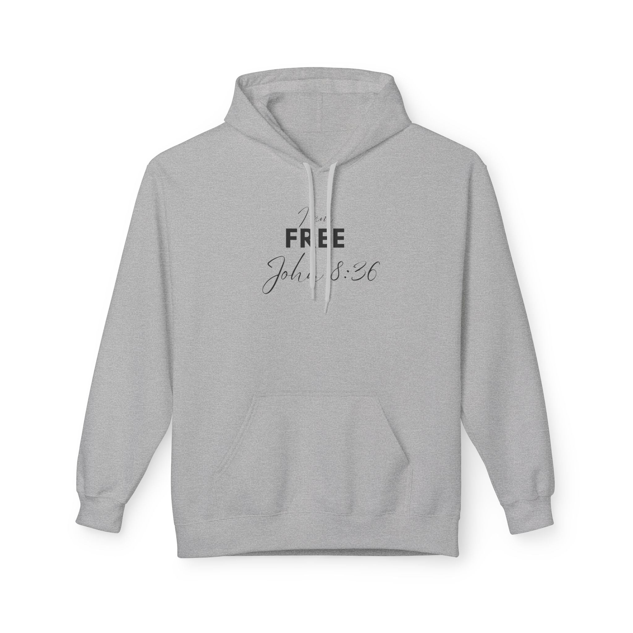 I Am Free Hoodie – John 8:36 Christian Scripture Hoodie | Faith-Based Inspirational Pullover