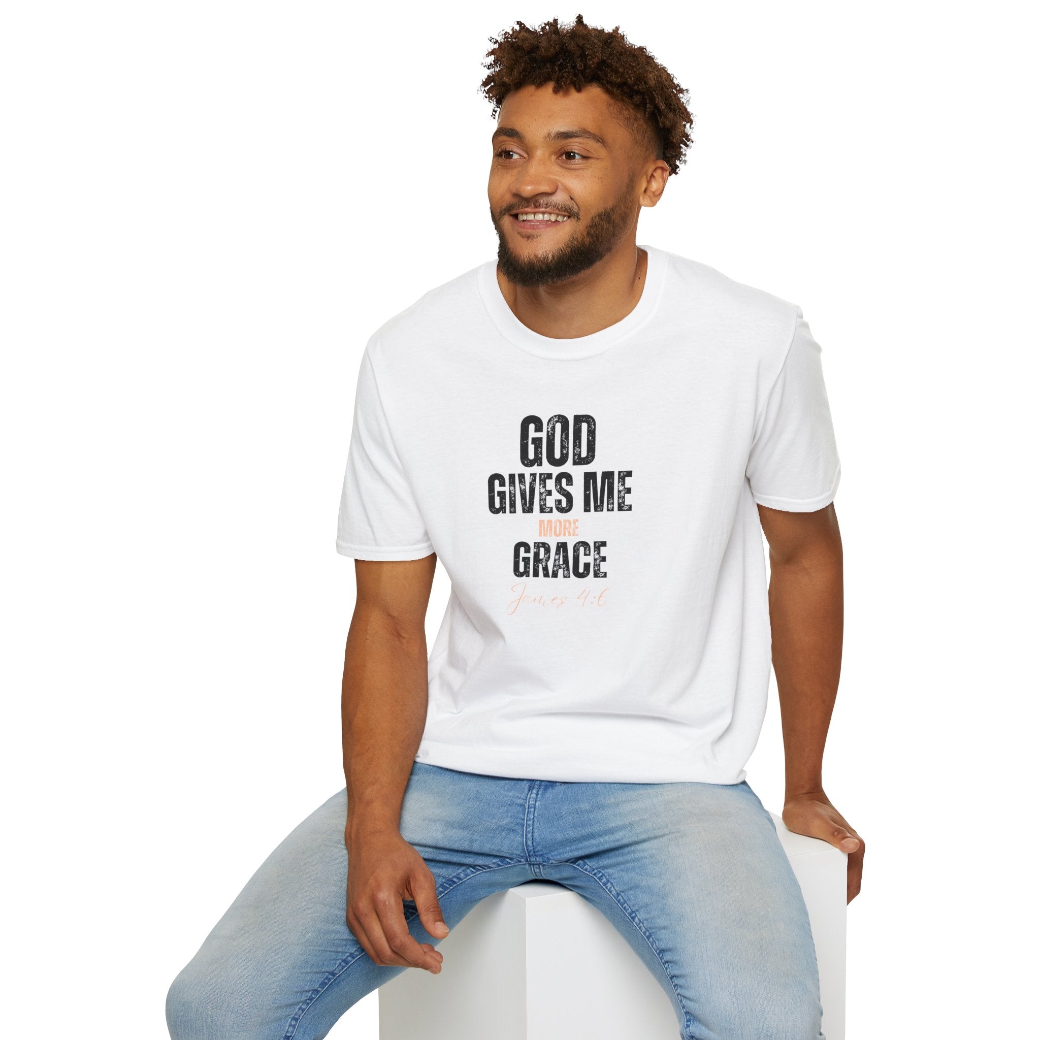 God Gives Me More Grace T-Shirt — James 4:6 Christian Scripture Tee