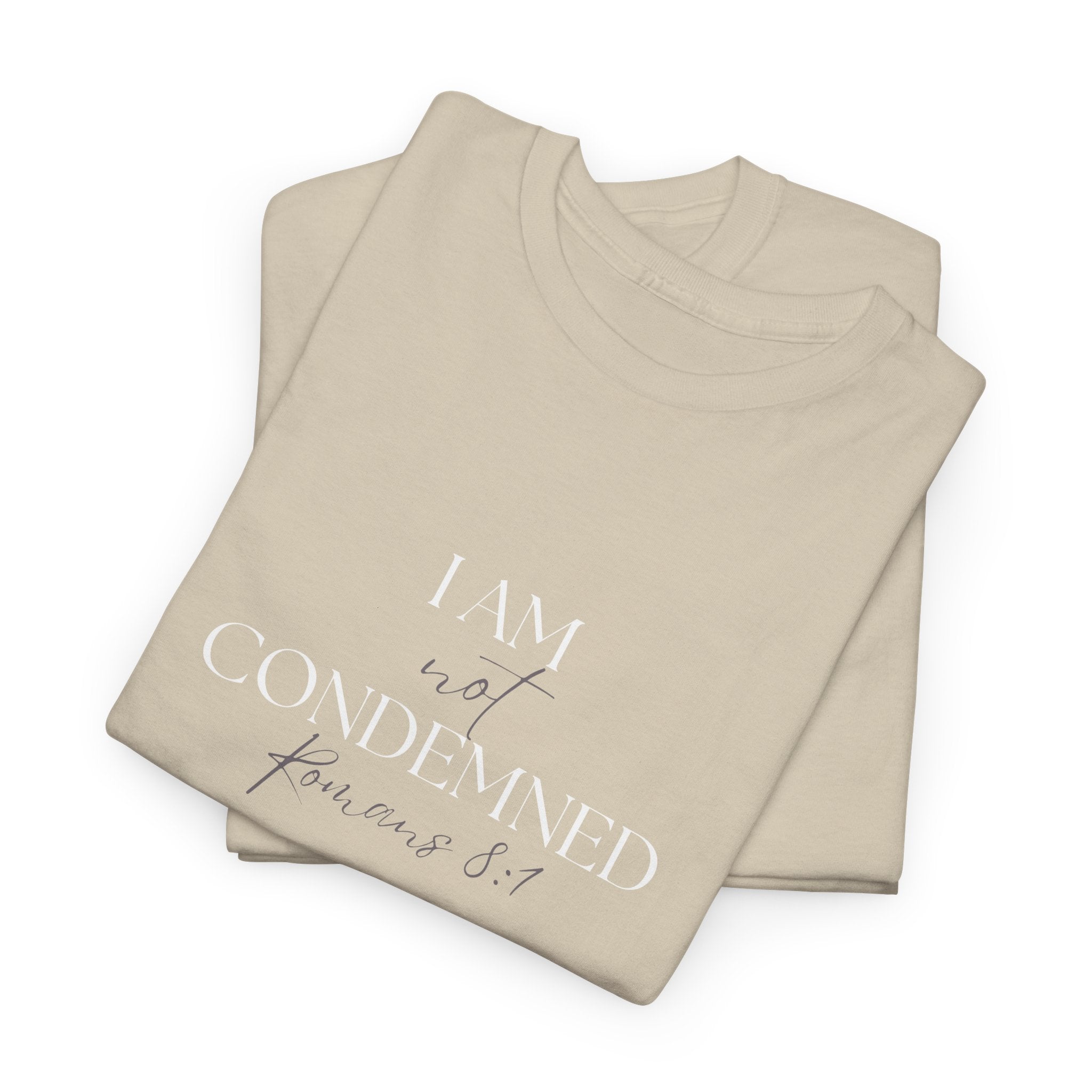 I Am Not Condemned T-Shirt – Christian Tee (Romans 8:1 Scripture) | Faith Apparel for Men & Women