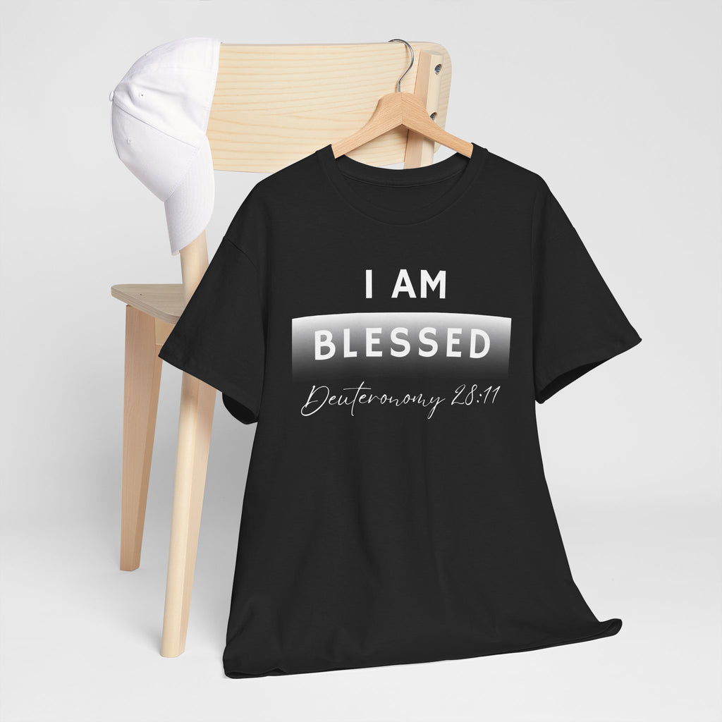 I Am Blessed Christian T-Shirt — Deuteronomy 28:11 Scripture Faith Tee (2)