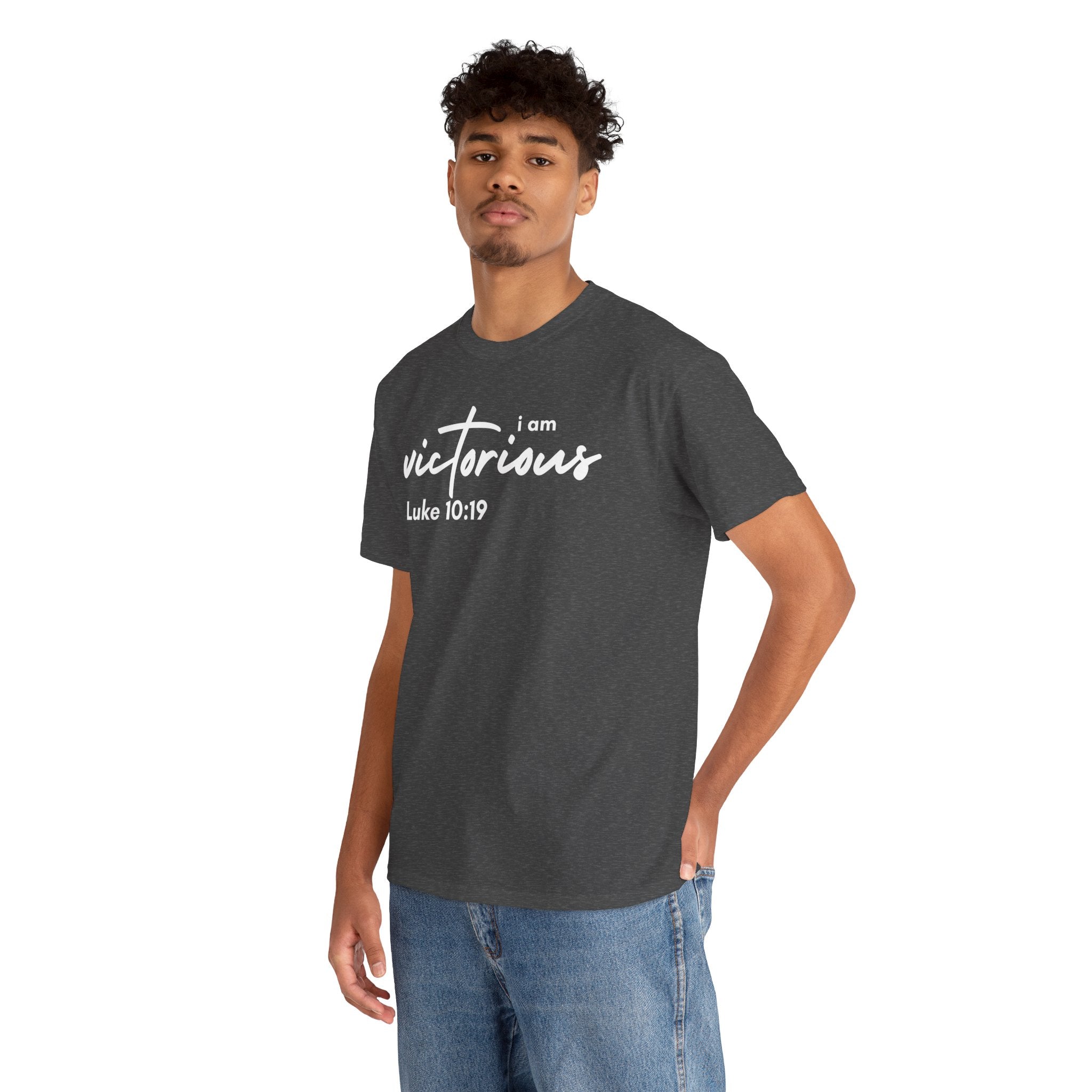 I Am Victorious Christian T-Shirt – Luke 10:19 Scripture Tee | Faith-Based Apparel