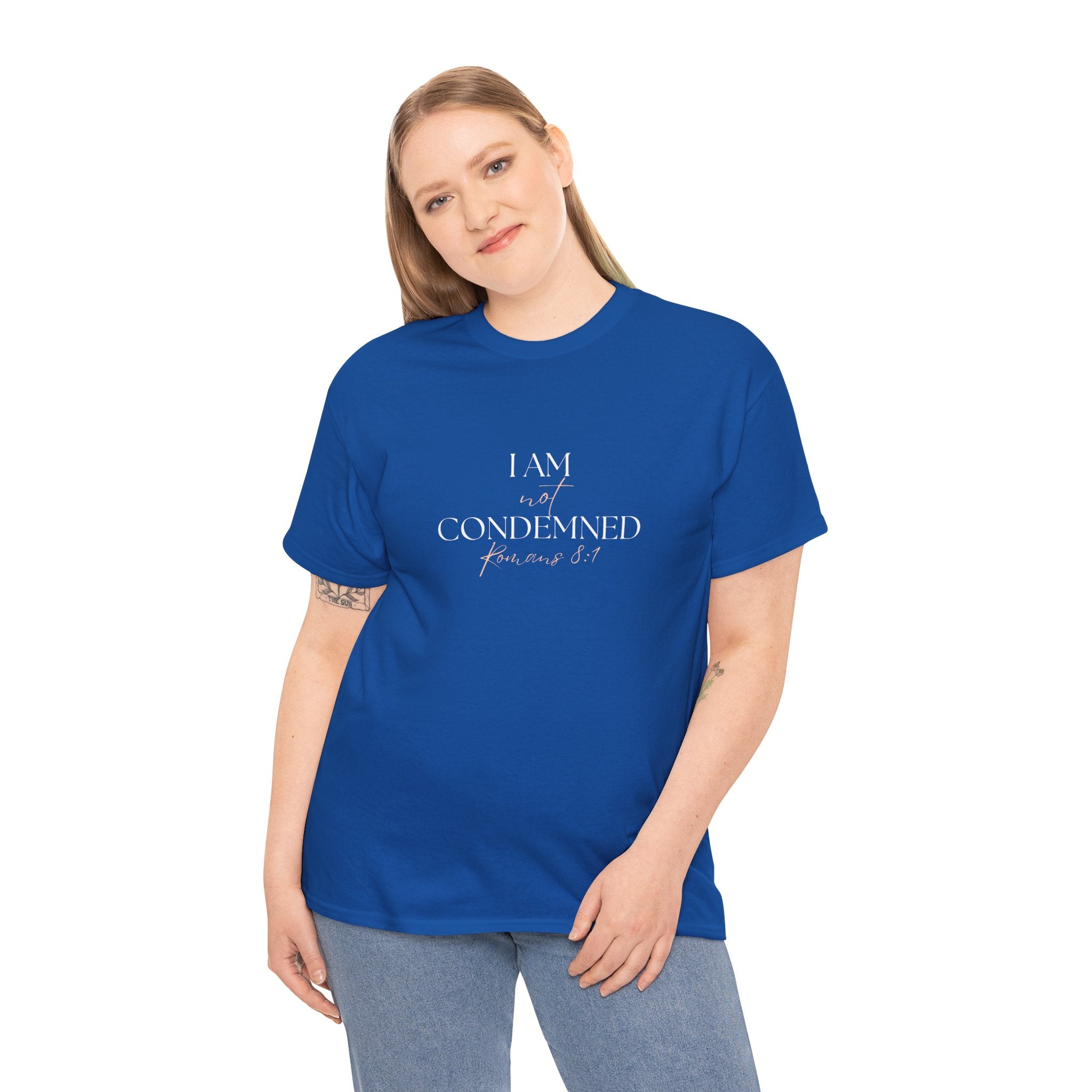 I Am Not Condemned T-Shirt – Christian Tee (Romans 8:1 Scripture) | Faith Apparel for Men & Women