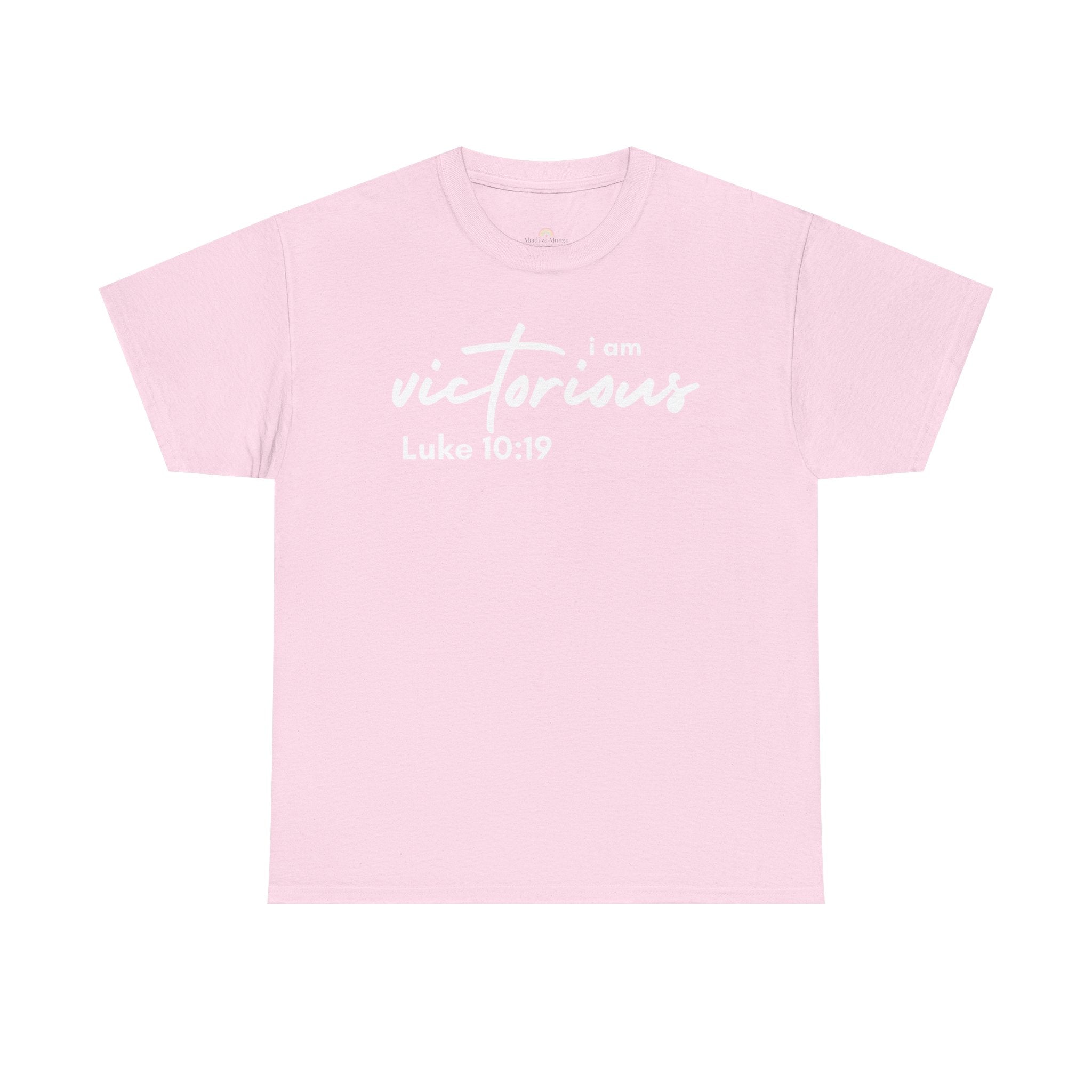 I Am Victorious Christian T-Shirt – Luke 10:19 Scripture Tee | Faith-Based Apparel