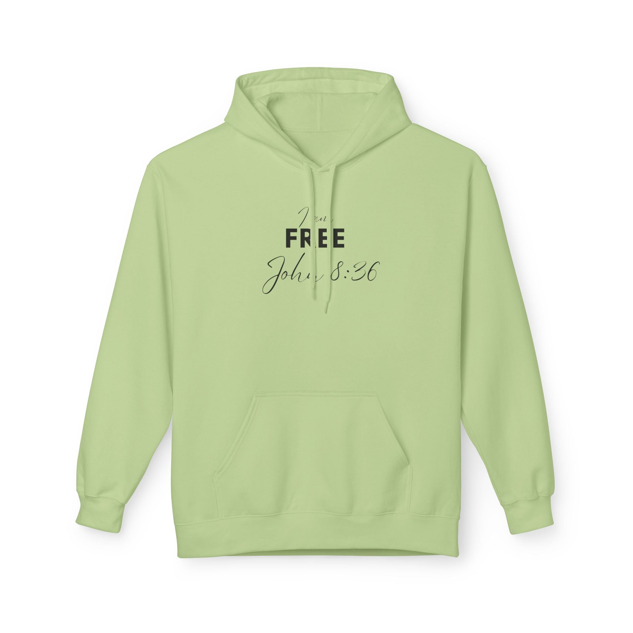 I Am Free Hoodie – John 8:36 Christian Scripture Hoodie | Faith-Based Inspirational Pullover