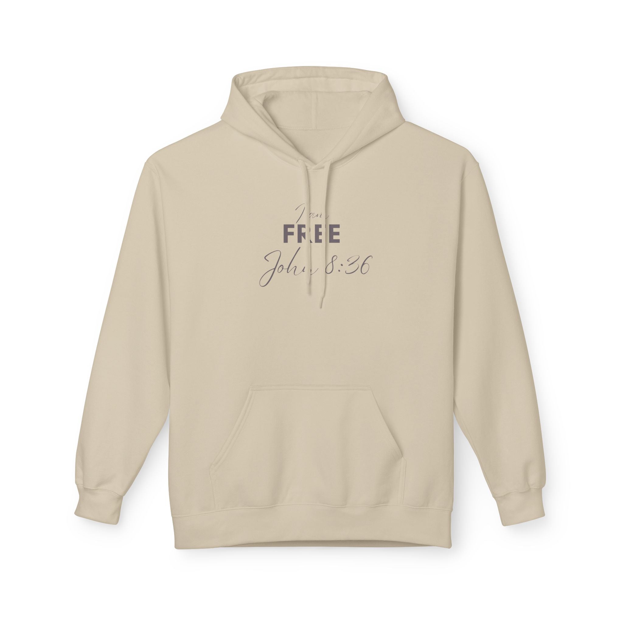 I Am Free Hoodie – John 8:36 Christian Scripture Hoodie | Faith-Based Inspirational Pullover