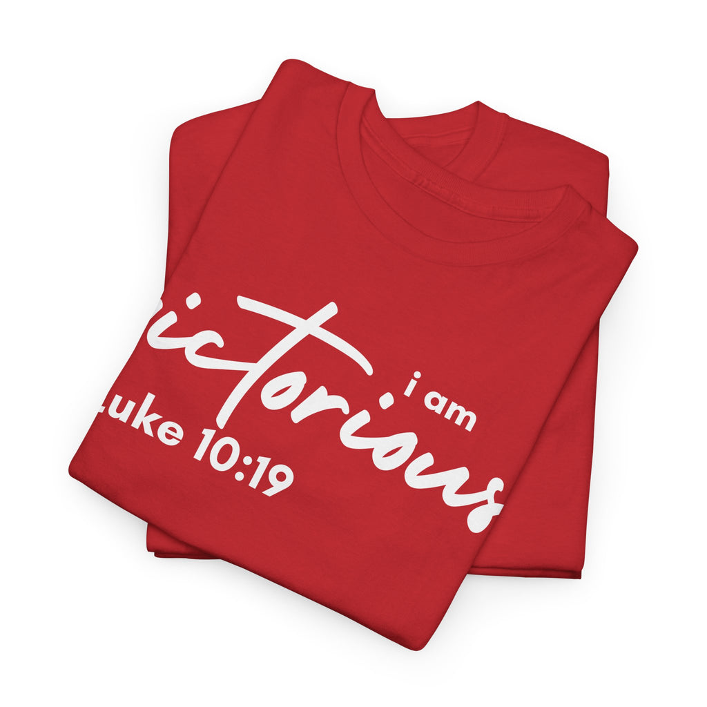 I Am Victorious Christian T-Shirt – Luke 10:19 Scripture Tee | Faith-Based Apparel