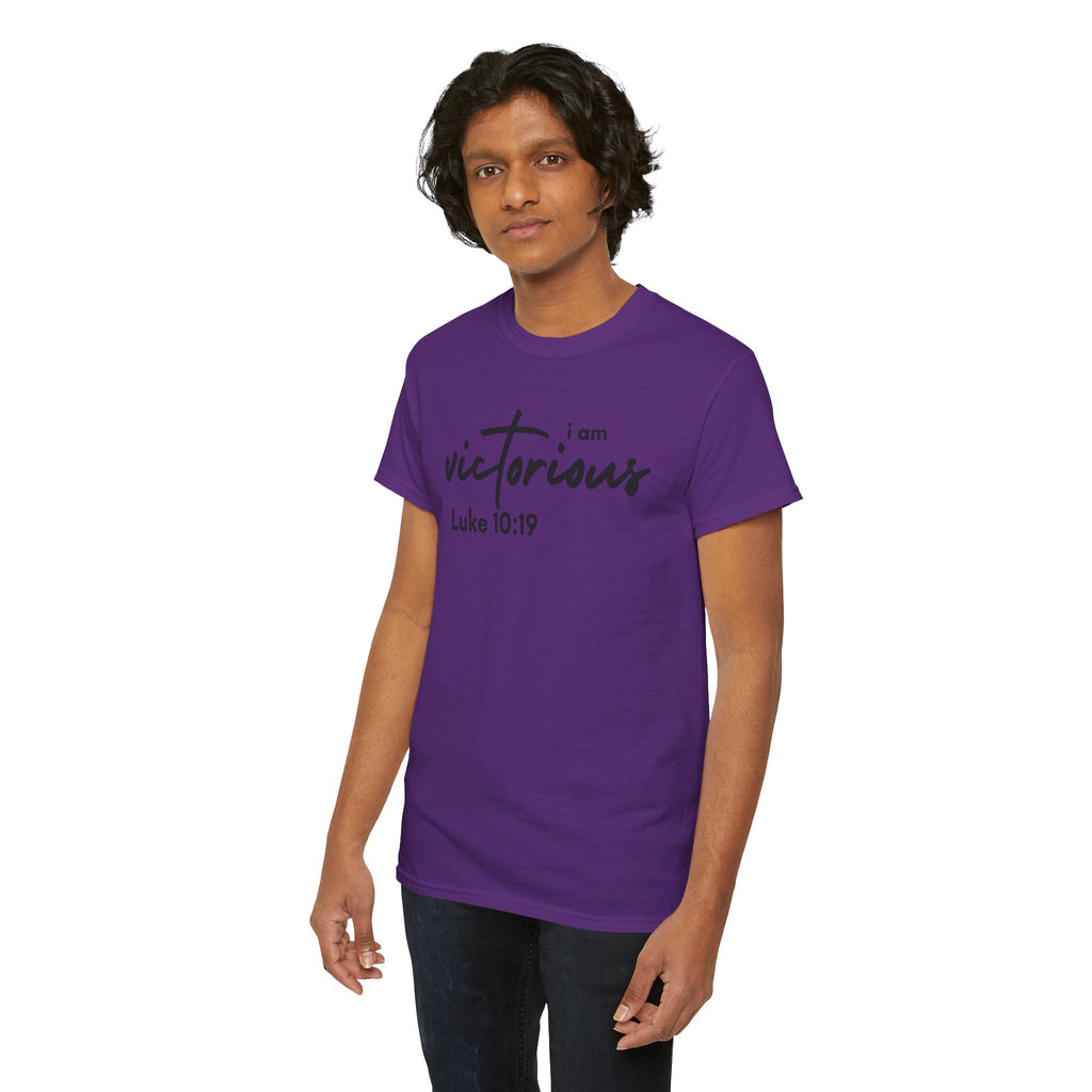 I Am Victorious Christian T-Shirt – Luke 10:19 Scripture Tee | Faith-Based Apparel