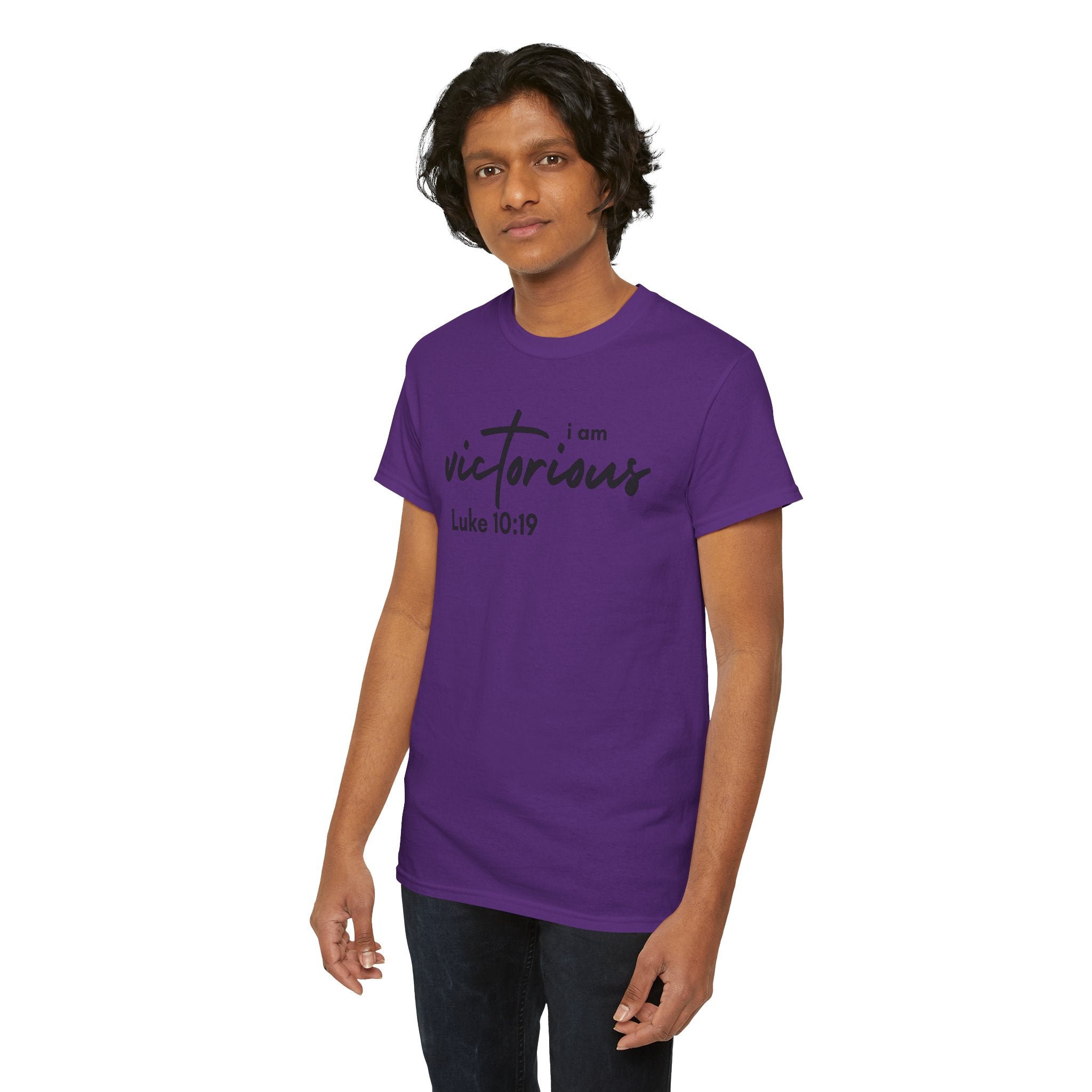 I Am Victorious Christian T-Shirt – Luke 10:19 Scripture Tee | Faith-Based Apparel