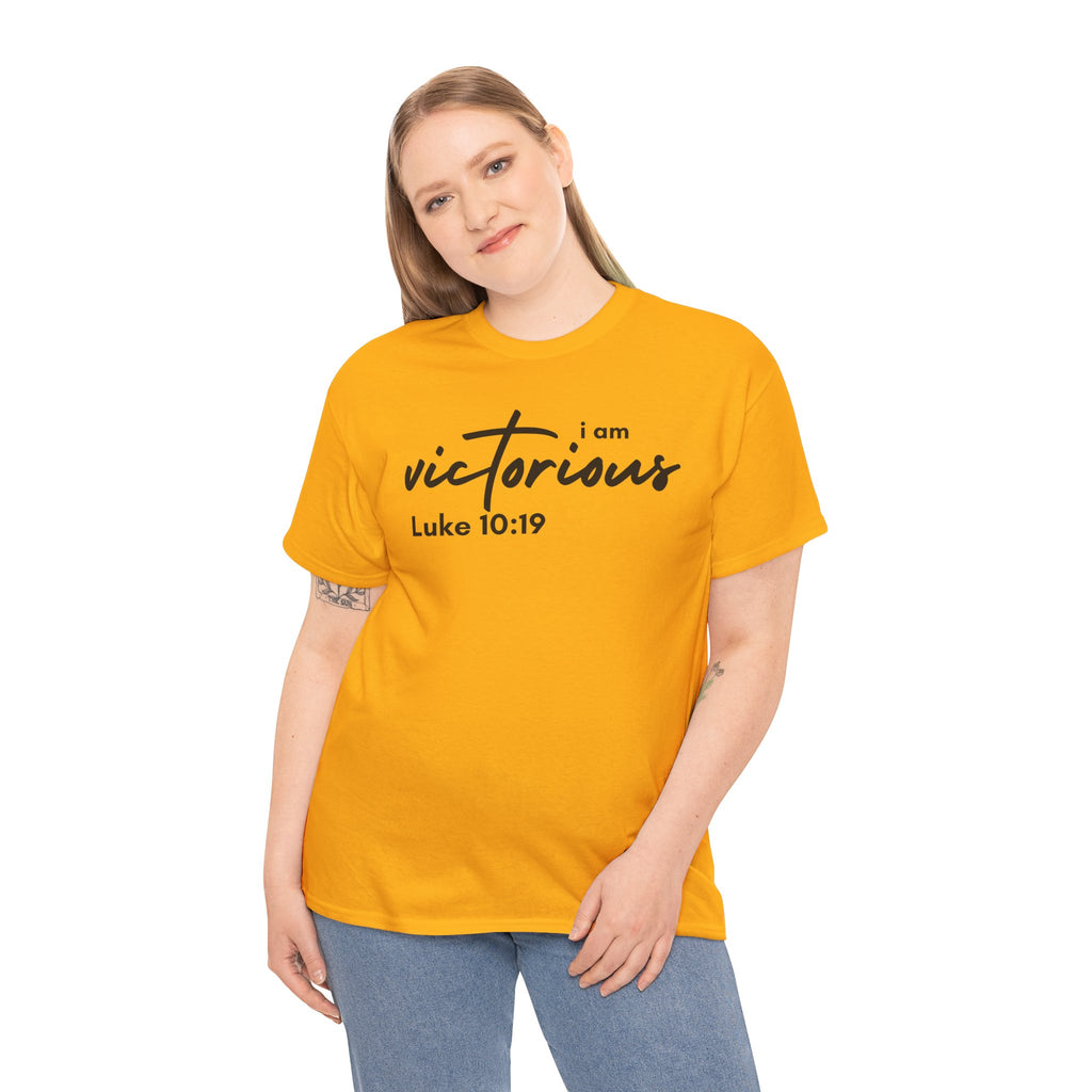 I Am Victorious Christian T-Shirt – Luke 10:19 Scripture Tee | Faith-Based Apparel