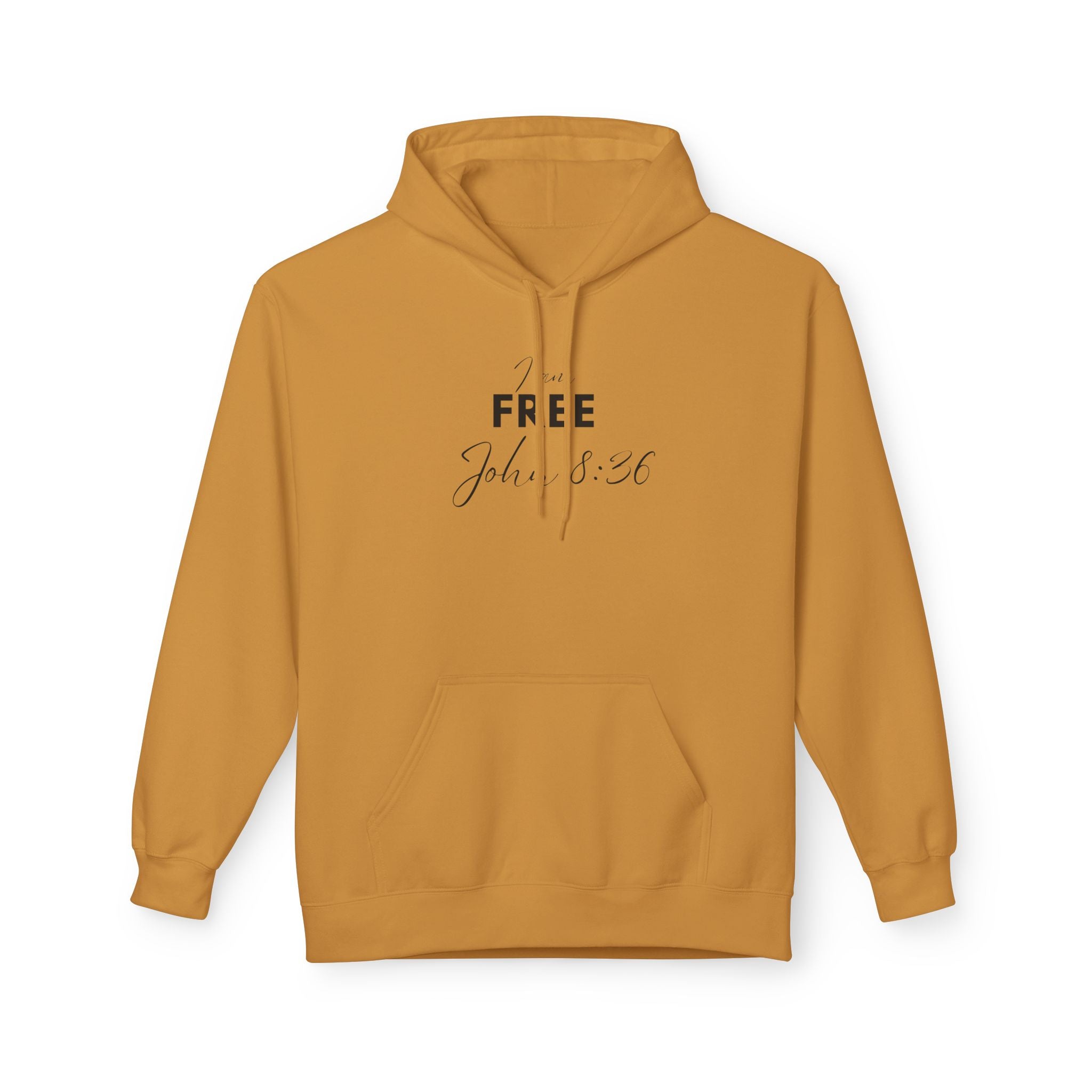 I Am Free Hoodie – John 8:36 Christian Scripture Hoodie | Faith-Based Inspirational Pullover