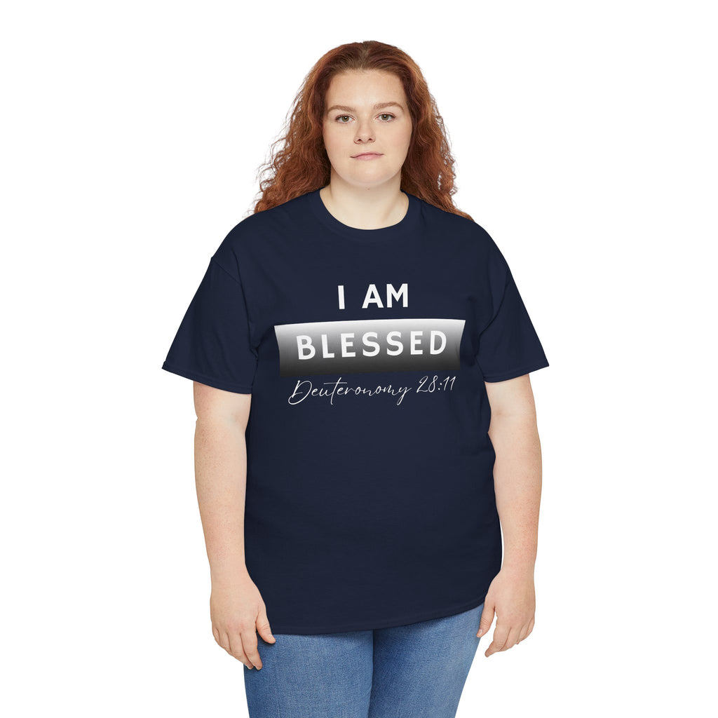 I Am Blessed Christian T-Shirt — Deuteronomy 28:11 Scripture Faith Tee (2)