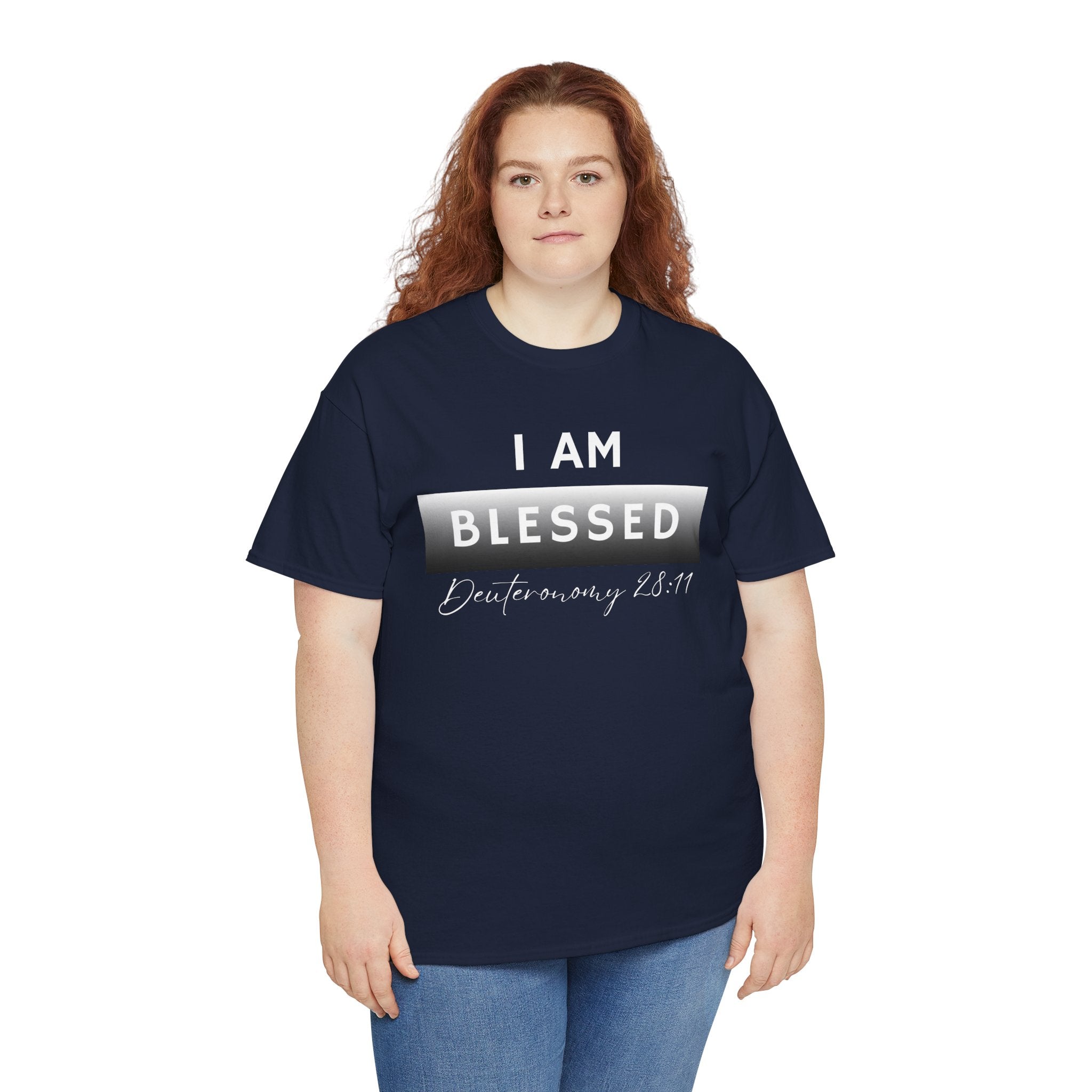 I Am Blessed Christian T-Shirt — Deuteronomy 28:11 Scripture Faith Tee (2)