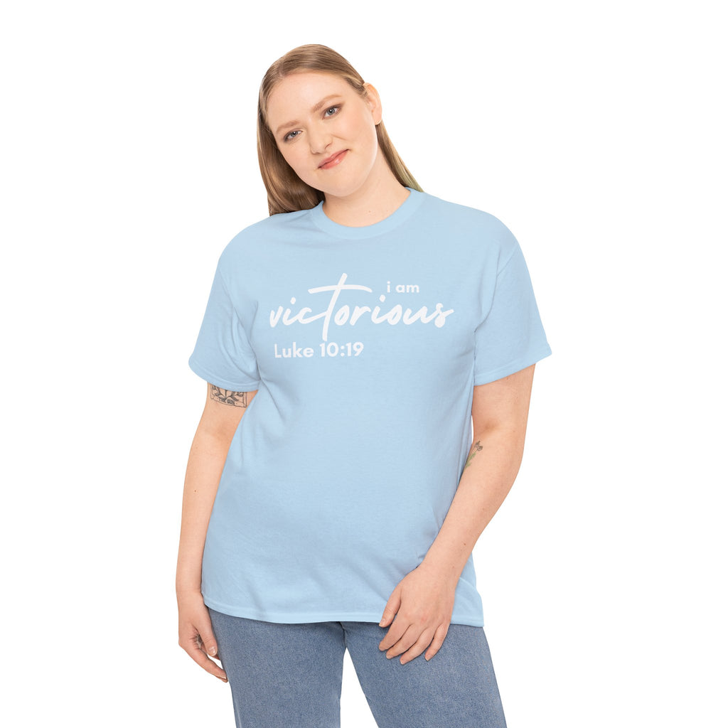 I Am Victorious Christian T-Shirt – Luke 10:19 Scripture Tee | Faith-Based Apparel