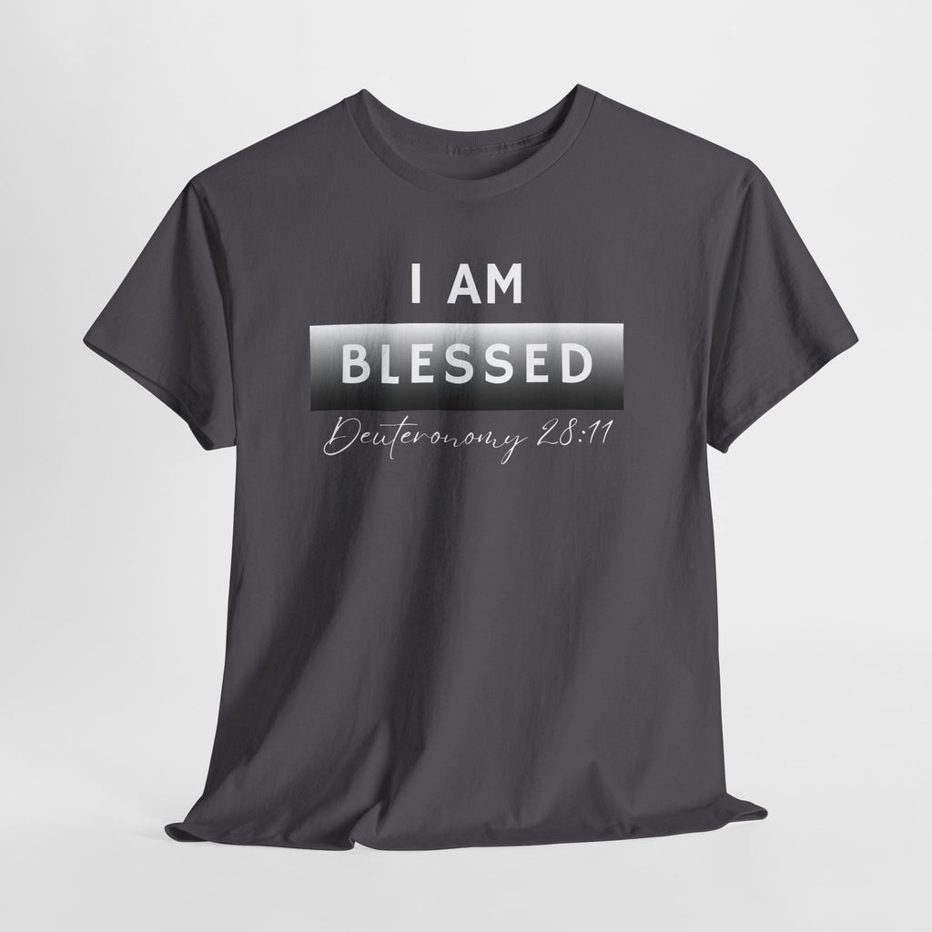 I Am Blessed Christian T-Shirt — Deuteronomy 28:11 Scripture Faith Tee (2)