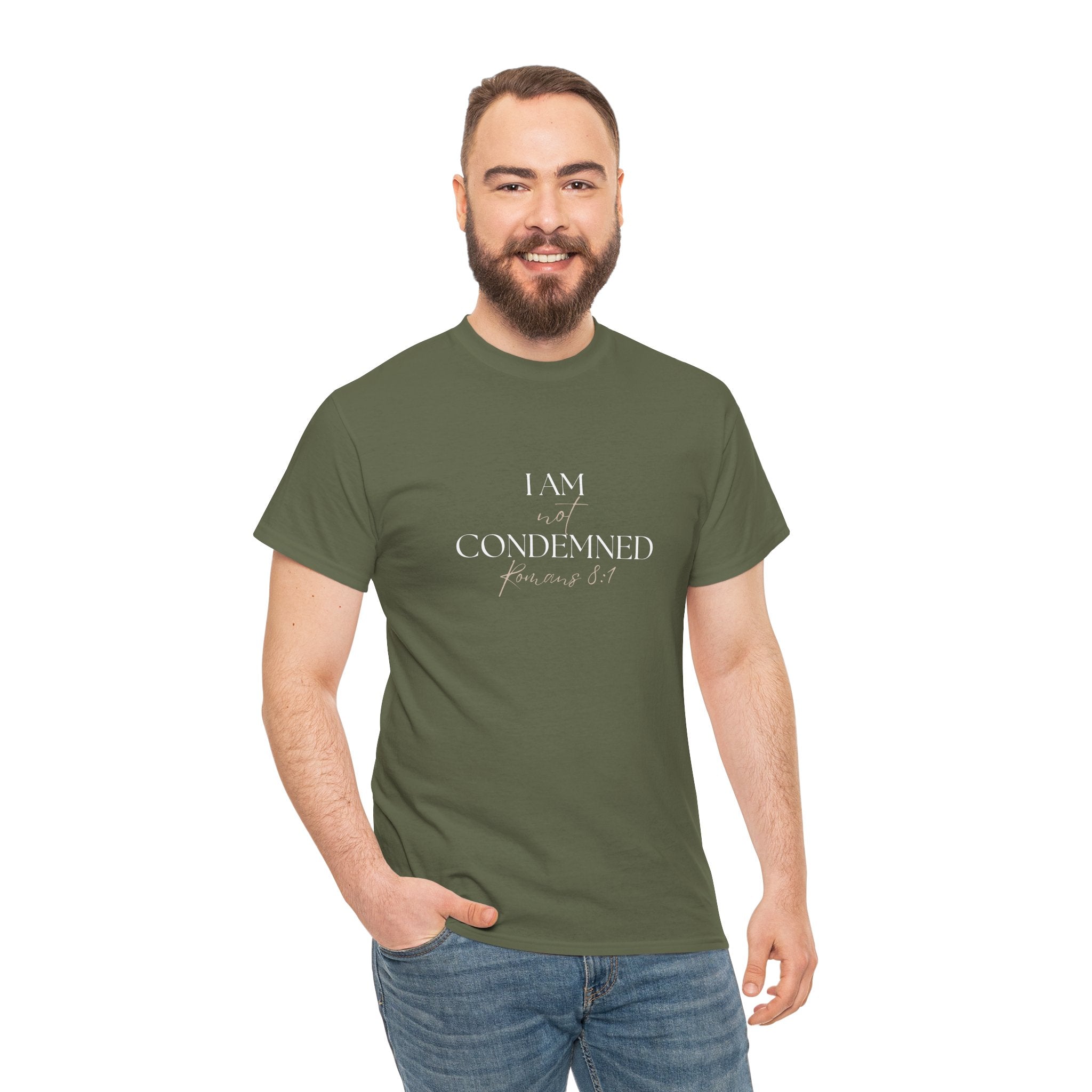 I Am Not Condemned T-Shirt – Christian Tee (Romans 8:1 Scripture) | Faith Apparel for Men & Women