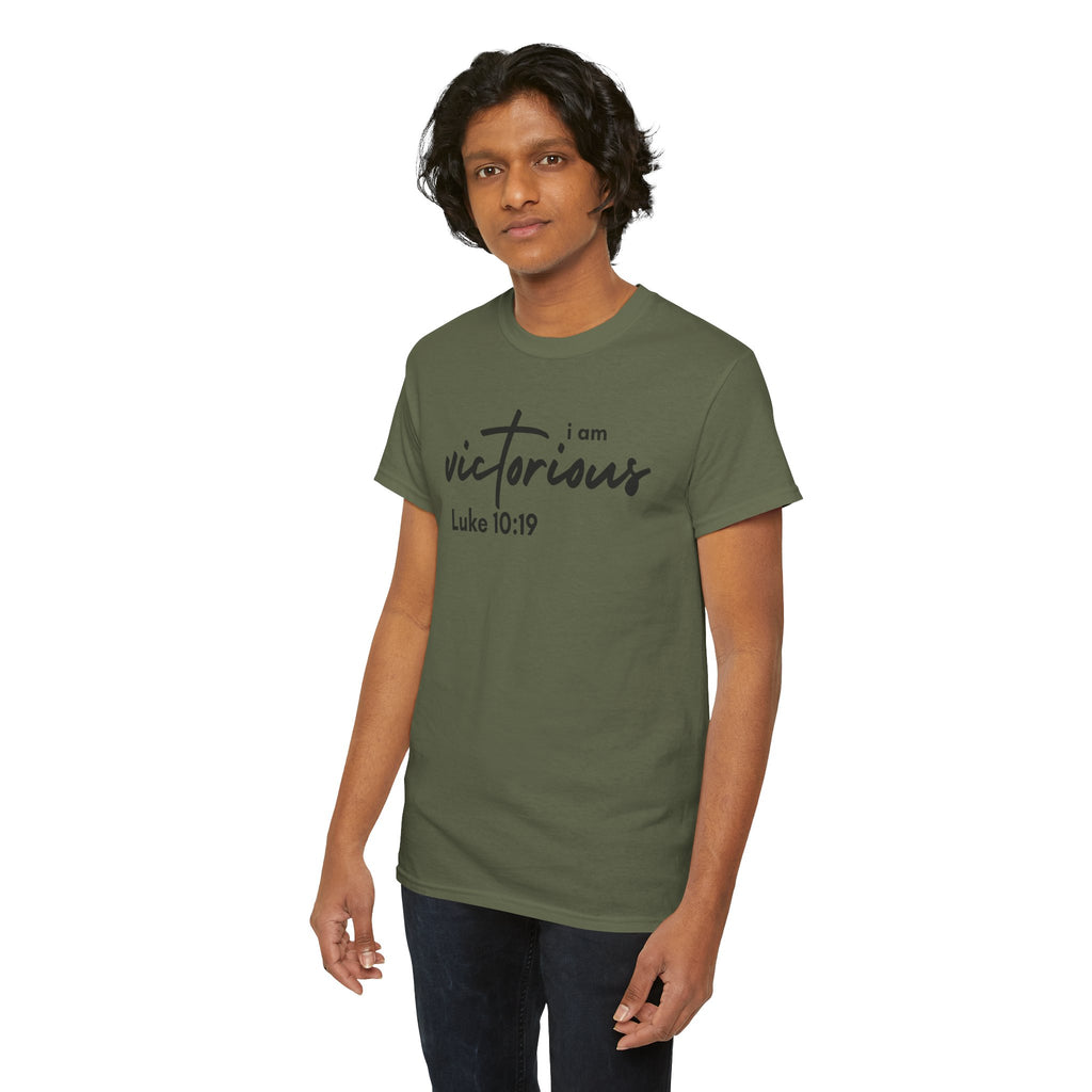 I Am Victorious Christian T-Shirt – Luke 10:19 Scripture Tee | Faith-Based Apparel
