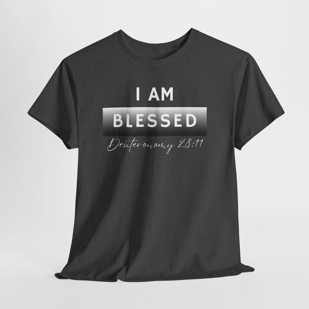 I Am Blessed Christian T-Shirt — Deuteronomy 28:11 Scripture Faith Tee (2)