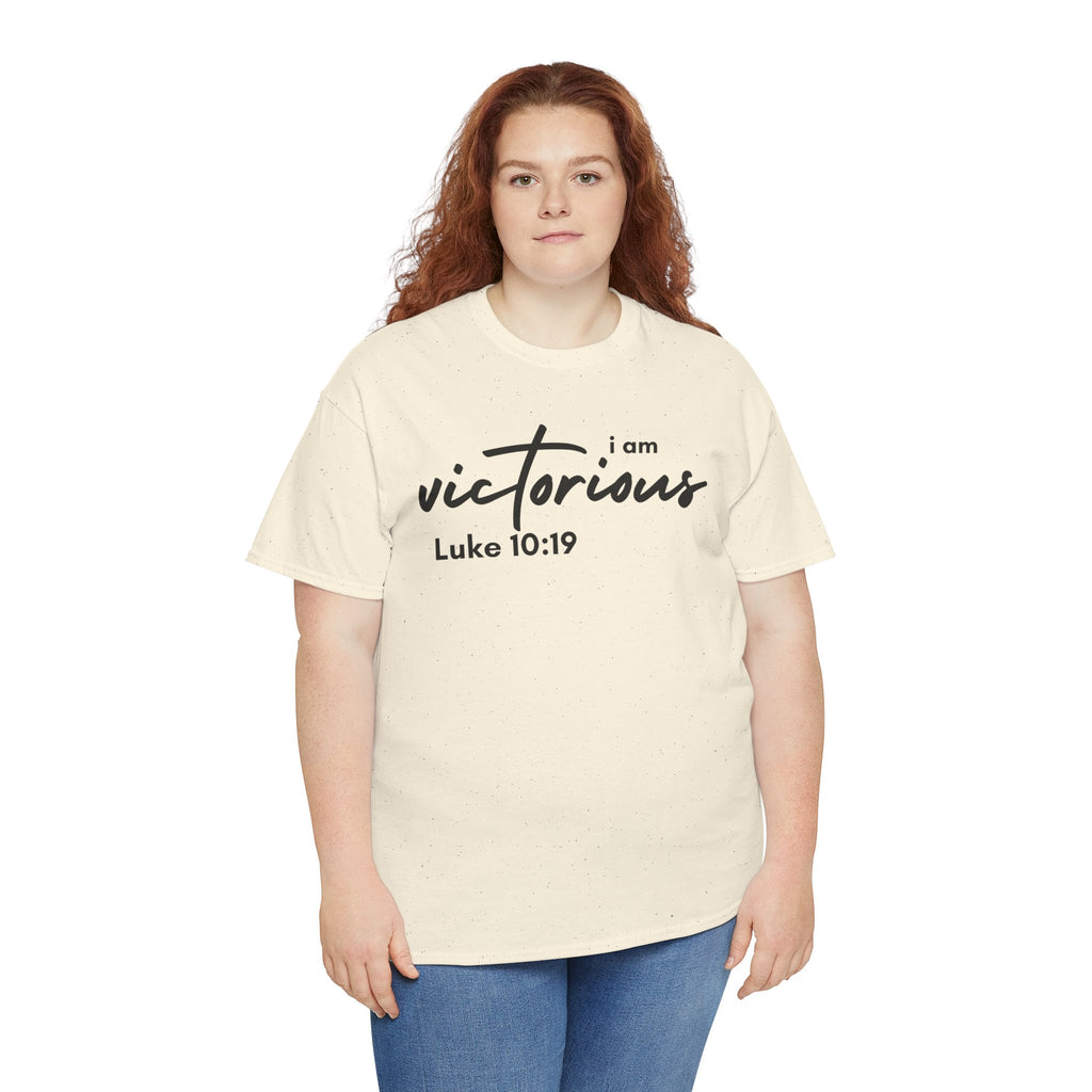 I Am Victorious Christian T-Shirt – Luke 10:19 Scripture Tee | Faith-Based Apparel