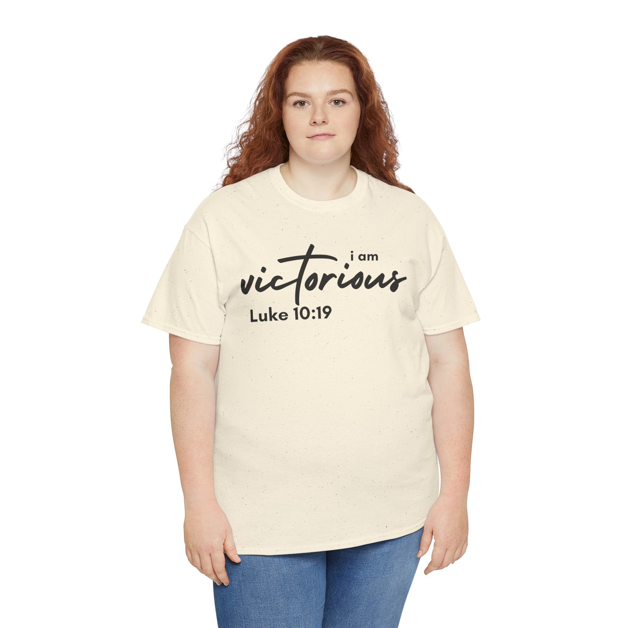 I Am Victorious Christian T-Shirt – Luke 10:19 Scripture Tee | Faith-Based Apparel