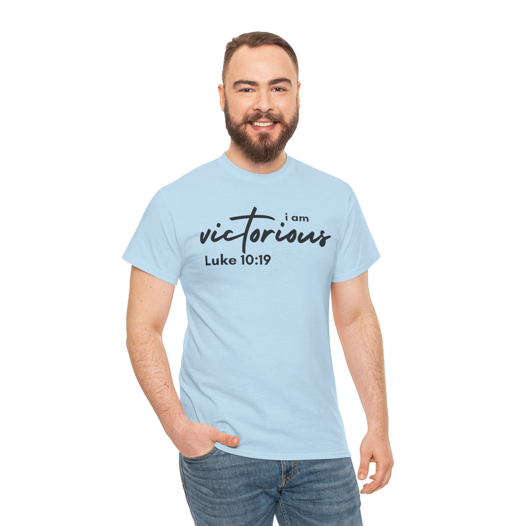 I Am Victorious Christian T-Shirt – Luke 10:19 Scripture Tee | Faith-Based Apparel