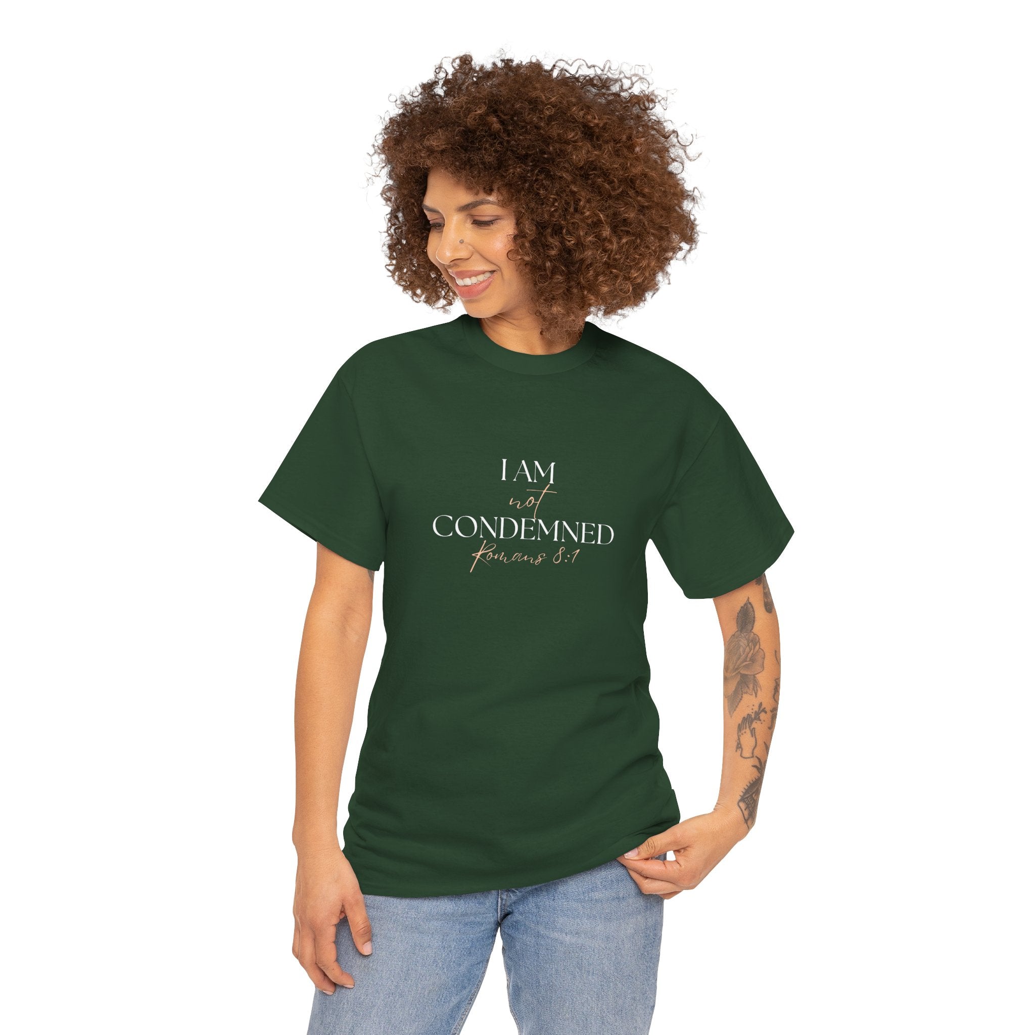 I Am Not Condemned T-Shirt – Christian Tee (Romans 8:1 Scripture) | Faith Apparel for Men & Women