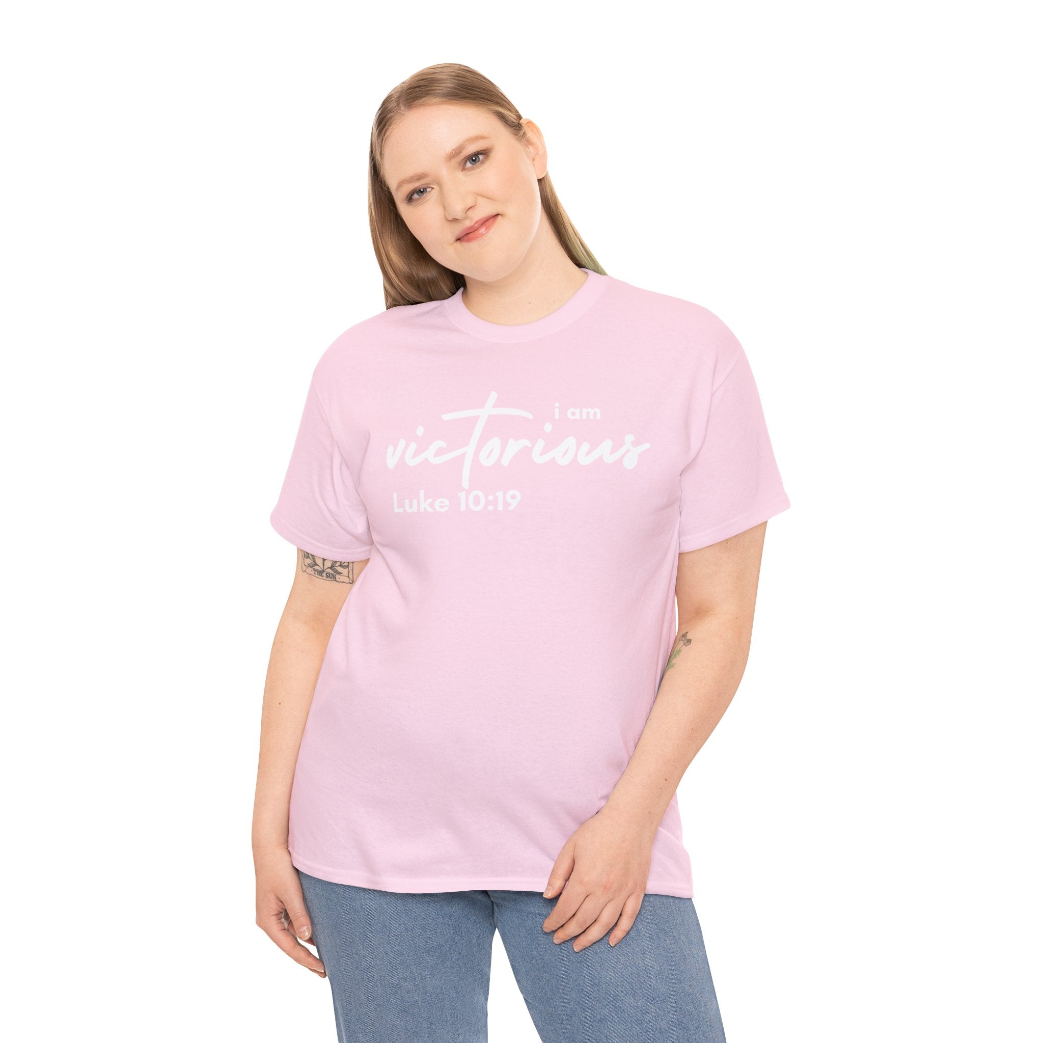I Am Victorious Christian T-Shirt – Luke 10:19 Scripture Tee | Faith-Based Apparel