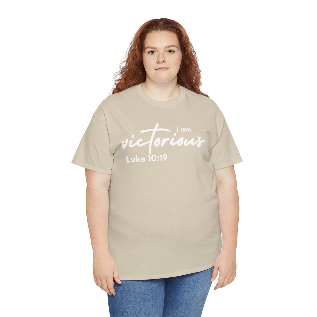 I Am Victorious Christian T-Shirt – Luke 10:19 Scripture Tee | Faith-Based Apparel