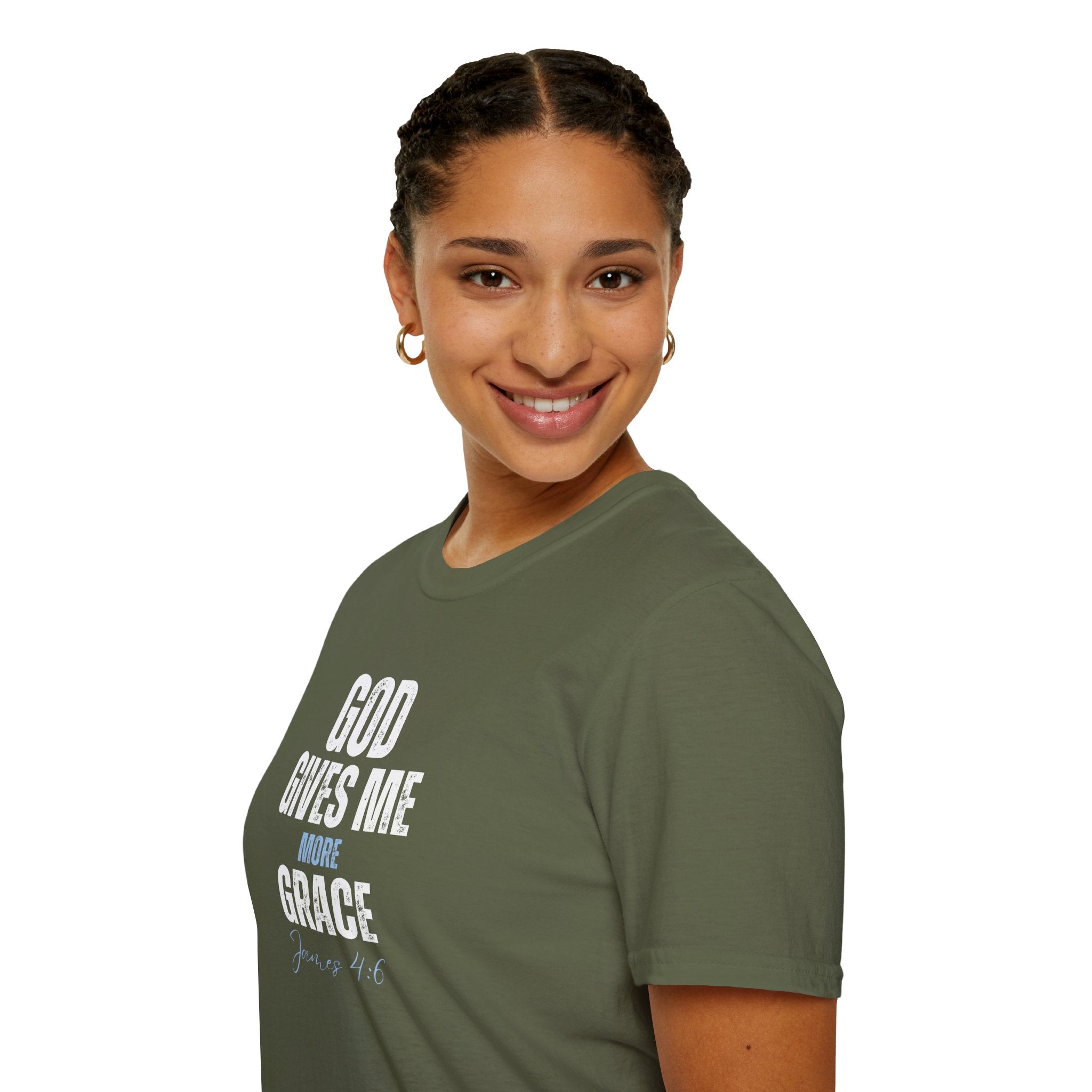 God Gives Me More Grace T-Shirt — James 4:6 Christian Scripture Tee