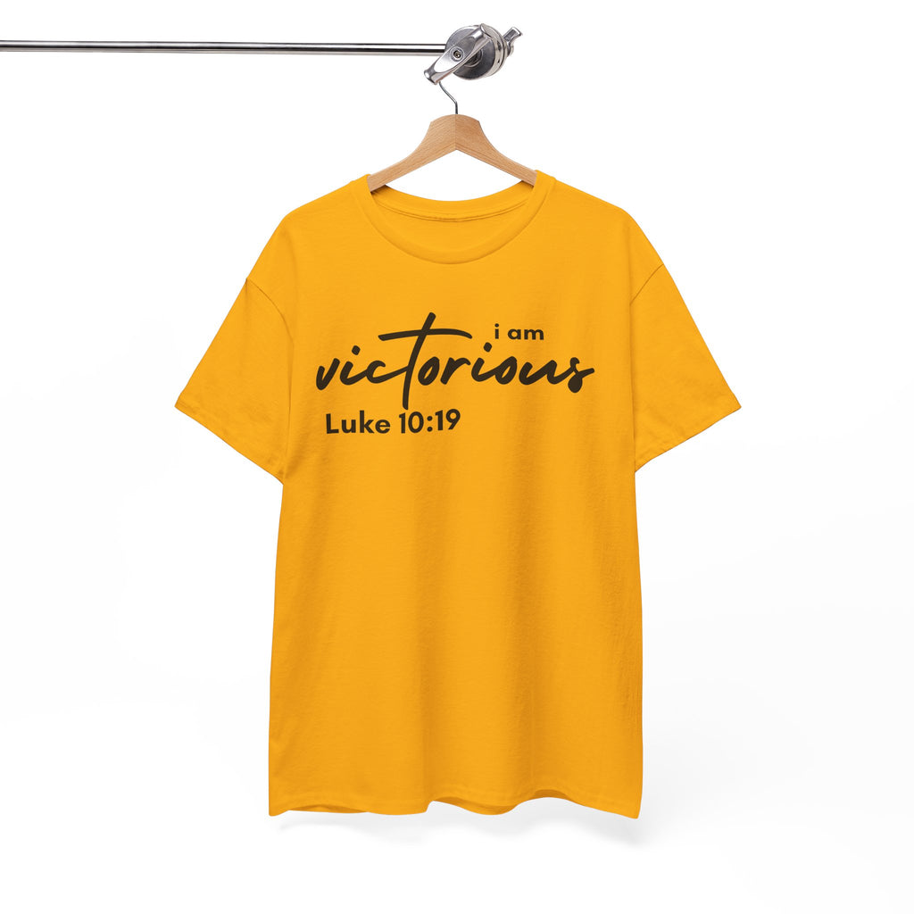 I Am Victorious Christian T-Shirt – Luke 10:19 Scripture Tee | Faith-Based Apparel