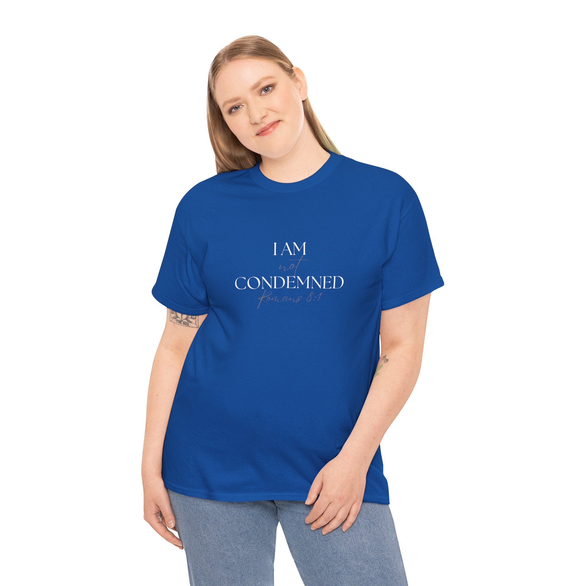 I Am Not Condemned T-Shirt – Christian Tee (Romans 8:1 Scripture) | Faith Apparel for Men & Women