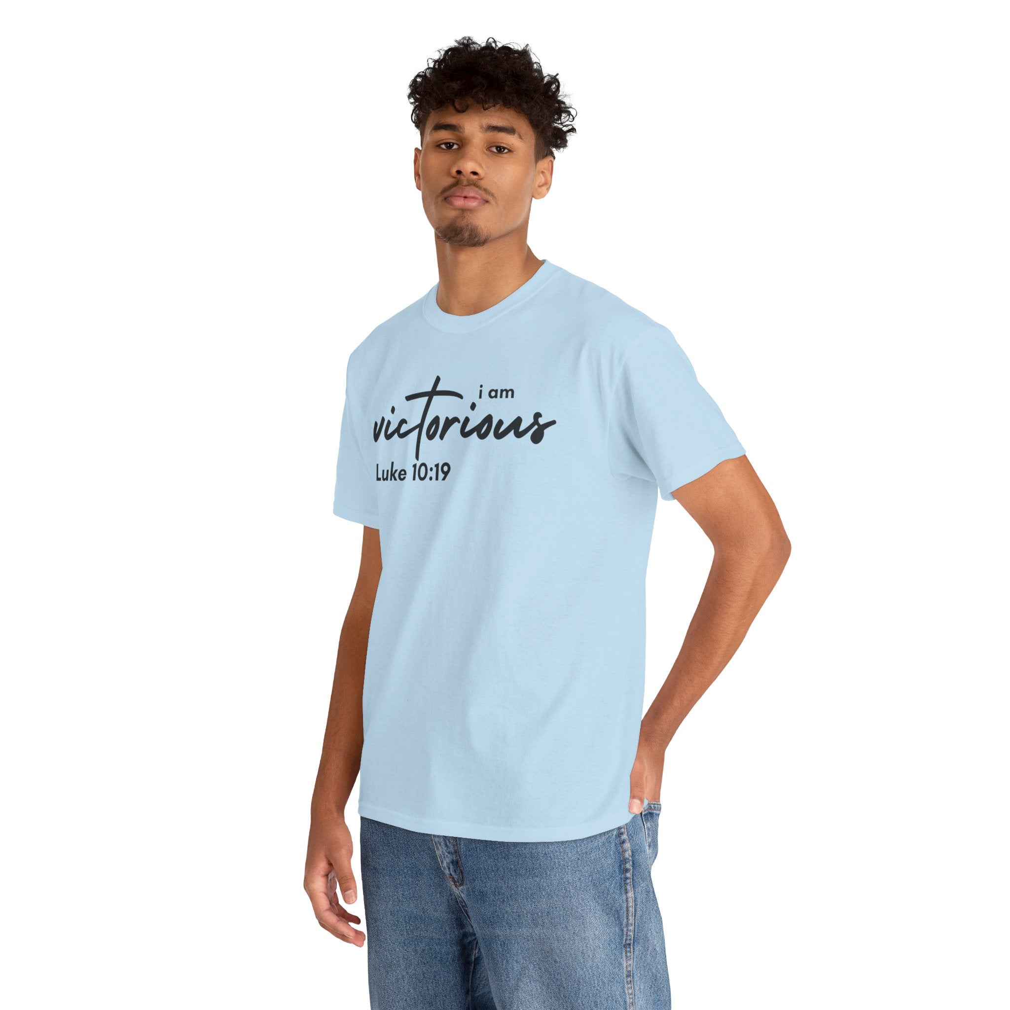 I Am Victorious Christian T-Shirt – Luke 10:19 Scripture Tee | Faith-Based Apparel