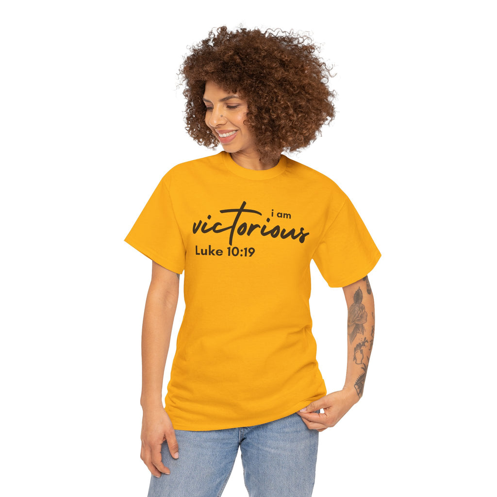 I Am Victorious Christian T-Shirt – Luke 10:19 Scripture Tee | Faith-Based Apparel