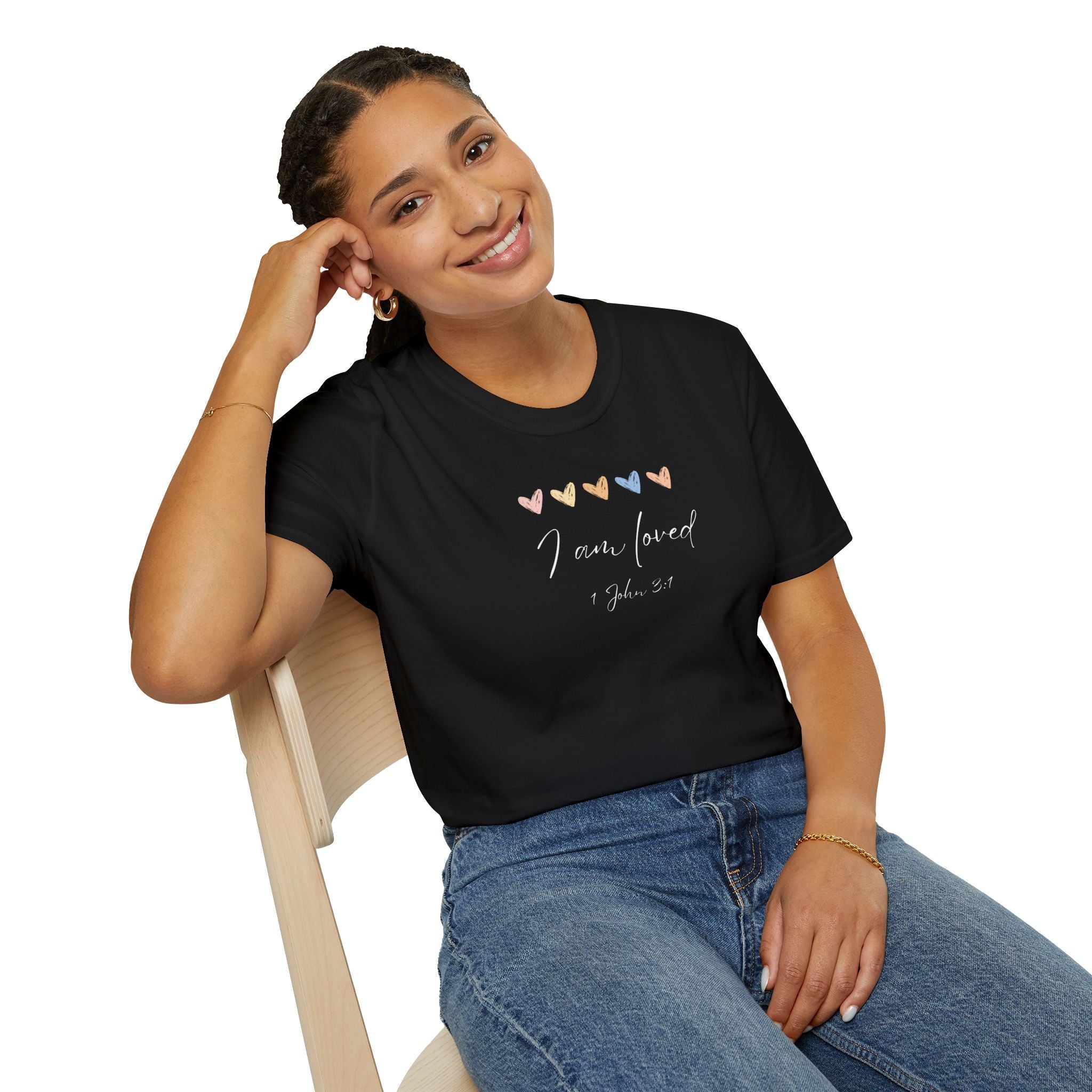 I Am Loved T-Shirt – 1 John 3:1 Christian Scripture Tee | Faith-Based Inspirational Shirt