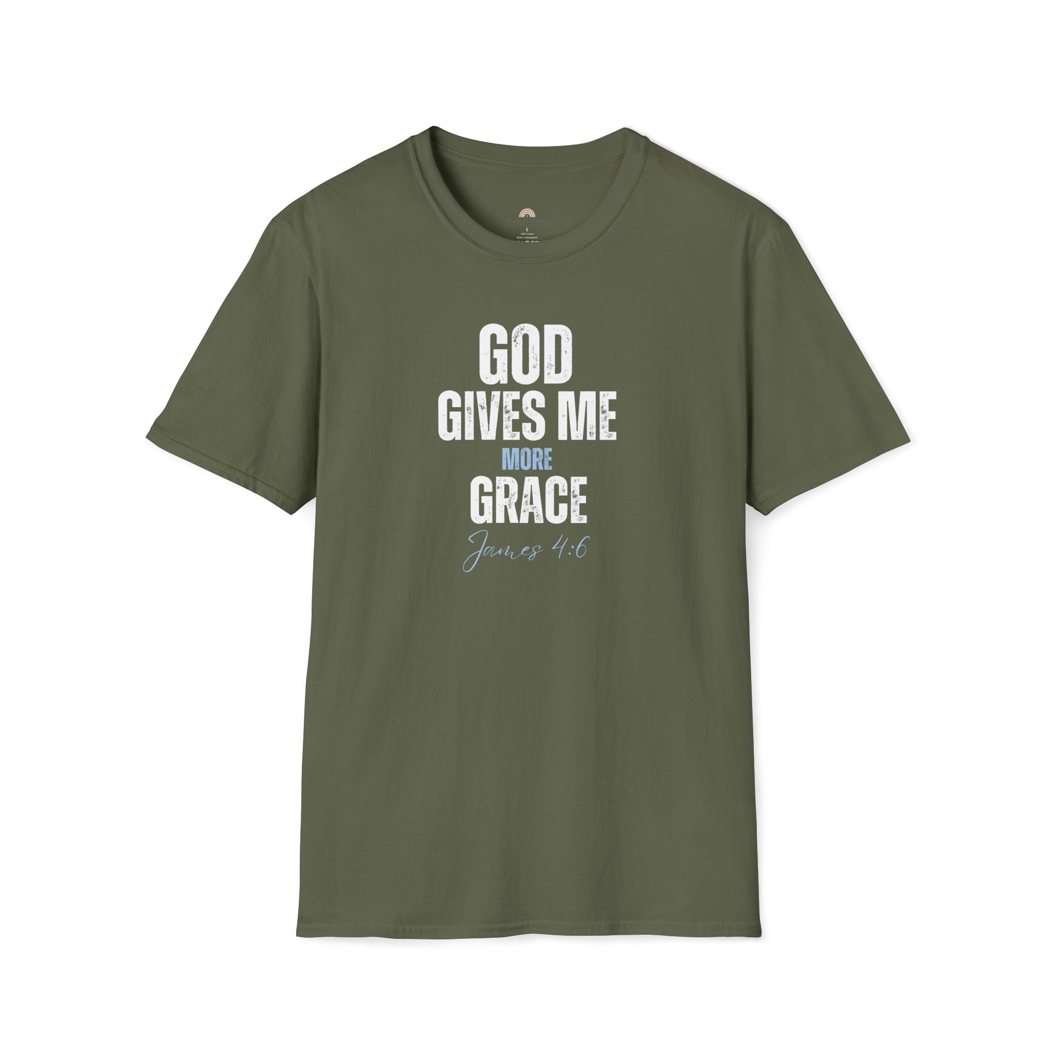God Gives Me More Grace T-Shirt — James 4:6 Christian Scripture Tee