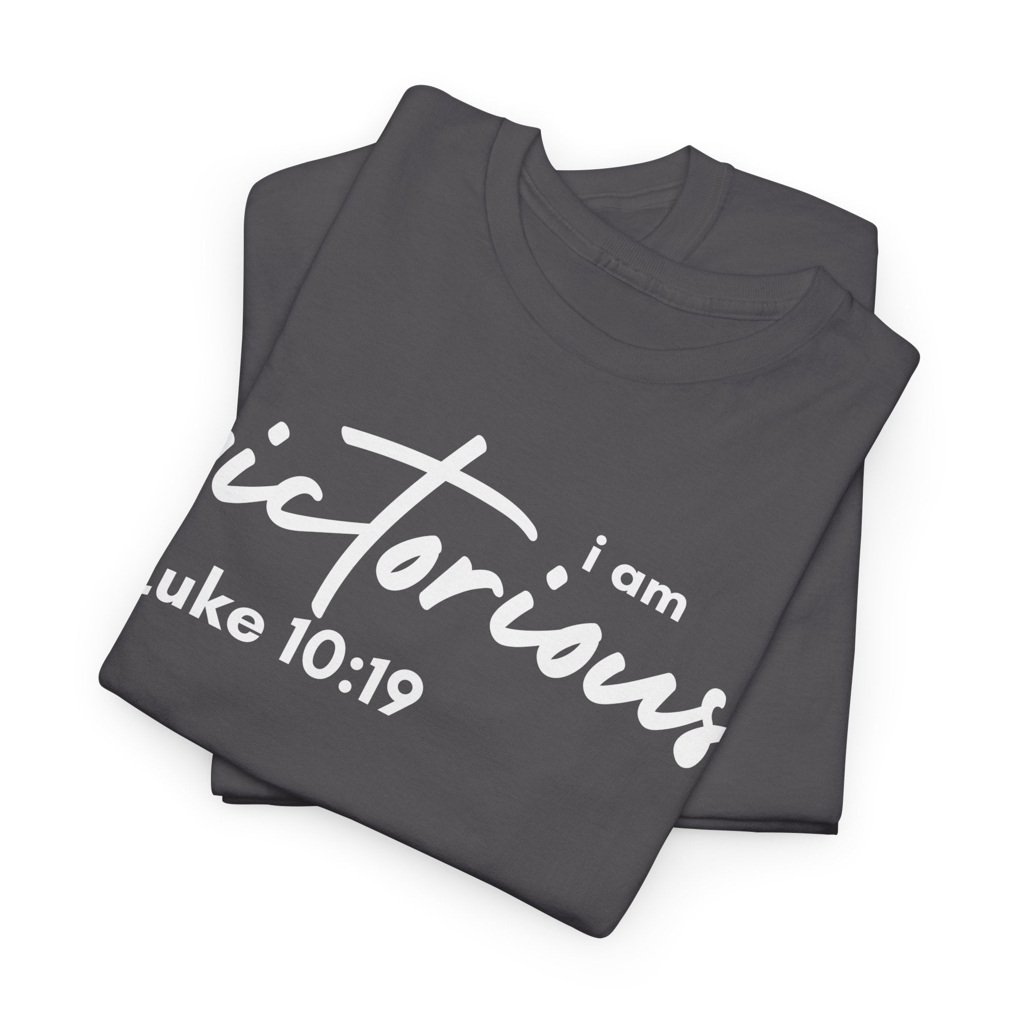 I Am Victorious Christian T-Shirt – Luke 10:19 Scripture Tee | Faith-Based Apparel