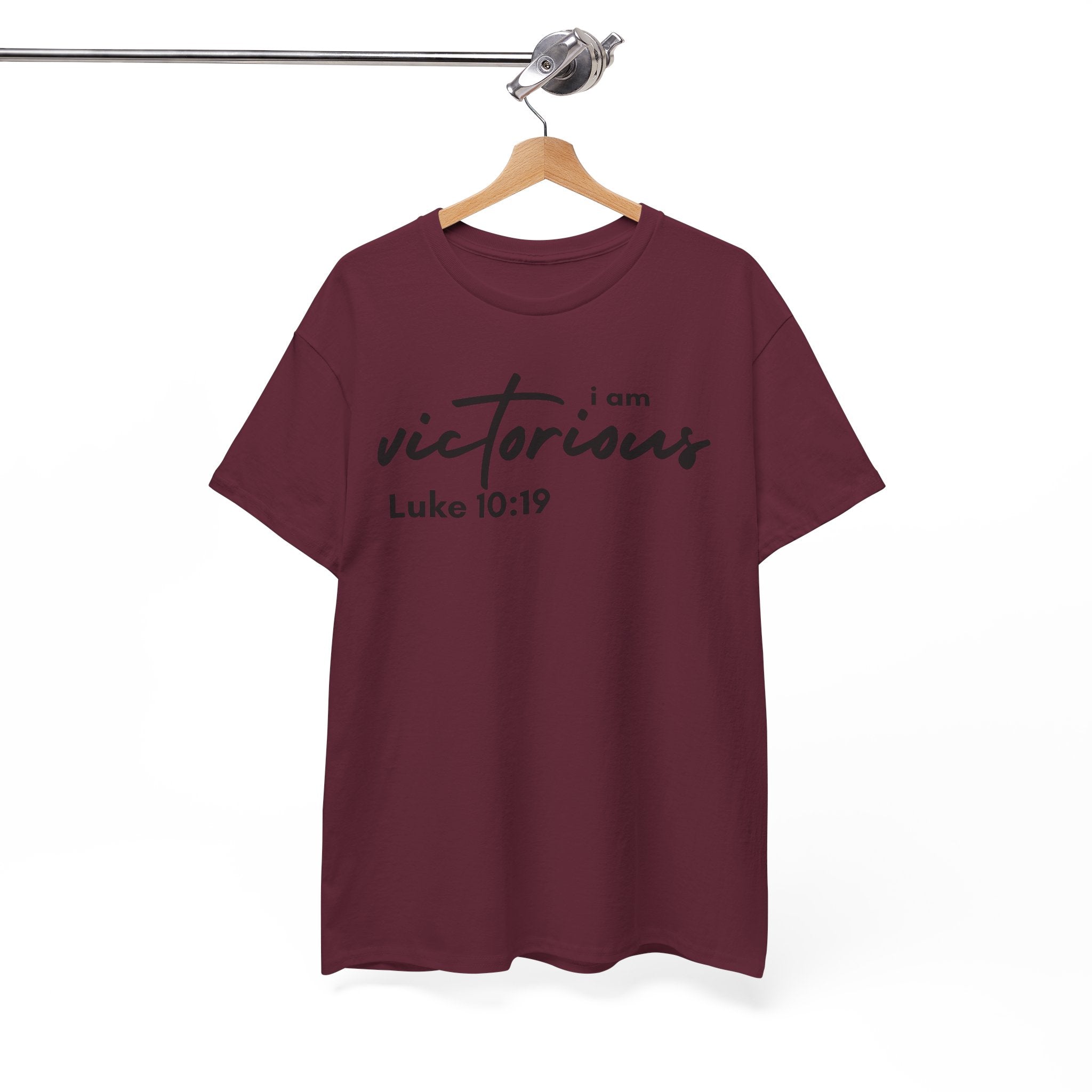 I Am Victorious Christian T-Shirt – Luke 10:19 Scripture Tee | Faith-Based Apparel