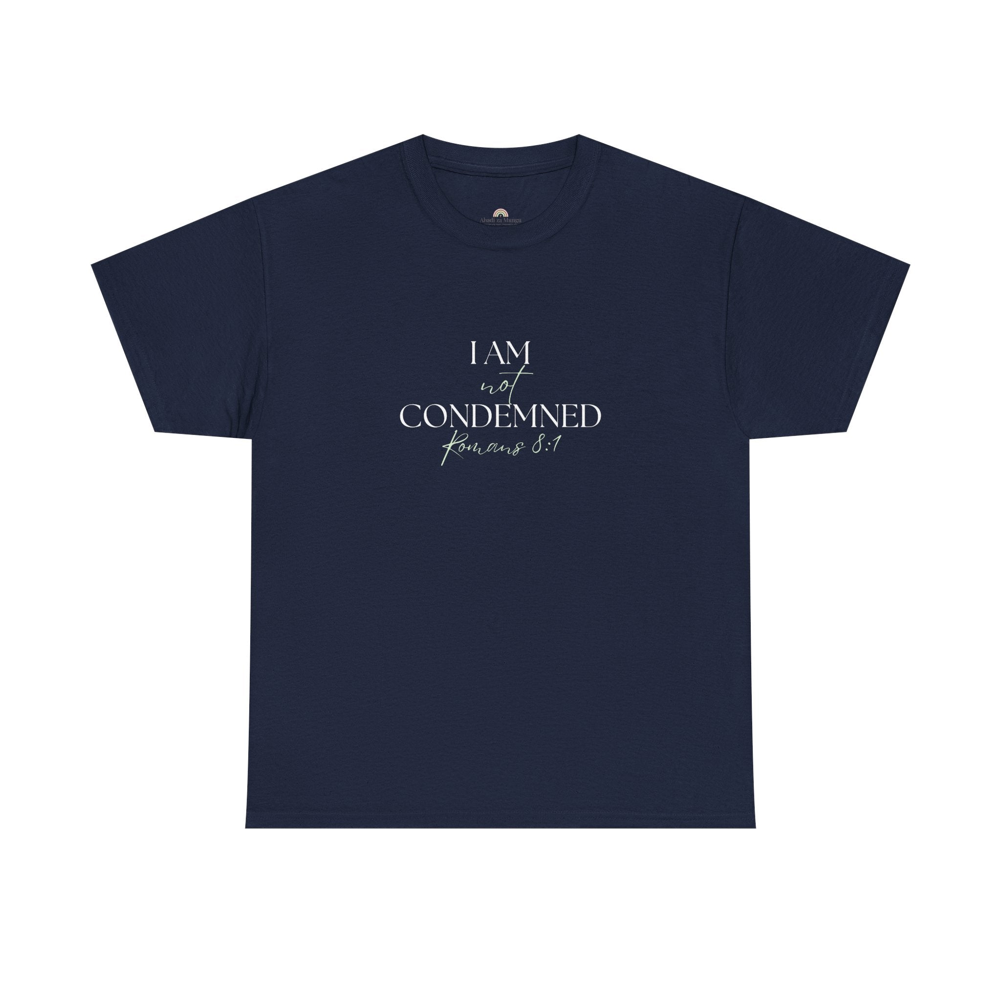 I Am Not Condemned T-Shirt – Christian Tee (Romans 8:1 Scripture) | Faith Apparel for Men & Women