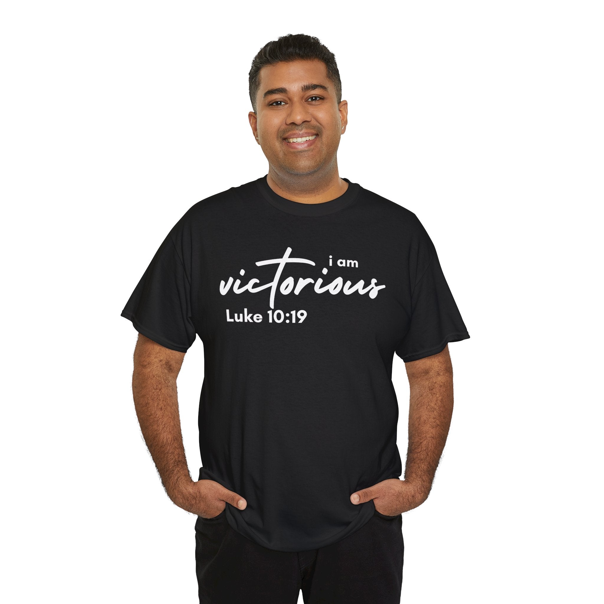 I Am Victorious Christian T-Shirt – Luke 10:19 Scripture Tee | Faith-Based Apparel