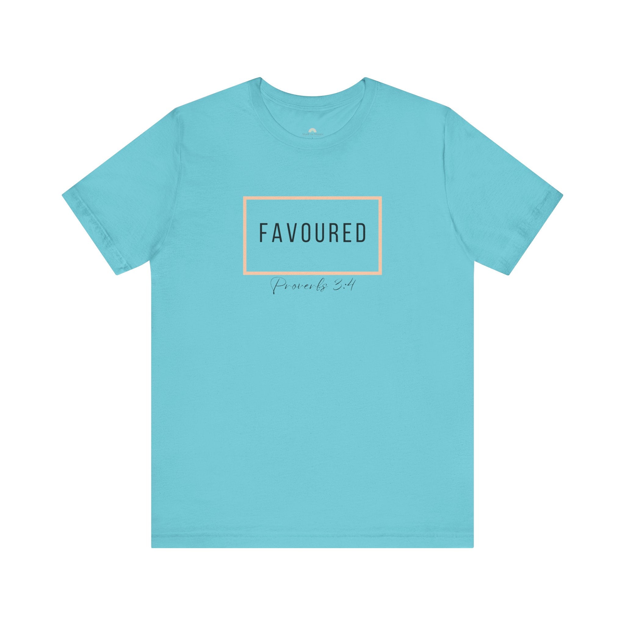Favoured Christian T-Shirt – Proverbs 3:4 Scripture Tee | Faith-Based Unisex Shirt