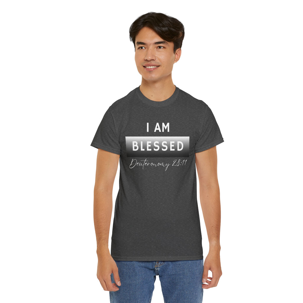 I Am Blessed Christian T-Shirt — Deuteronomy 28:11 Scripture Faith Tee (2)