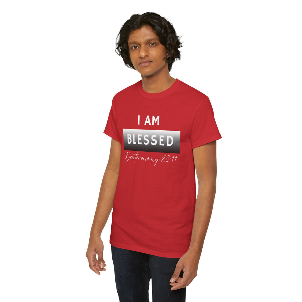 I Am Blessed Christian T-Shirt — Deuteronomy 28:11 Scripture Faith Tee (2)