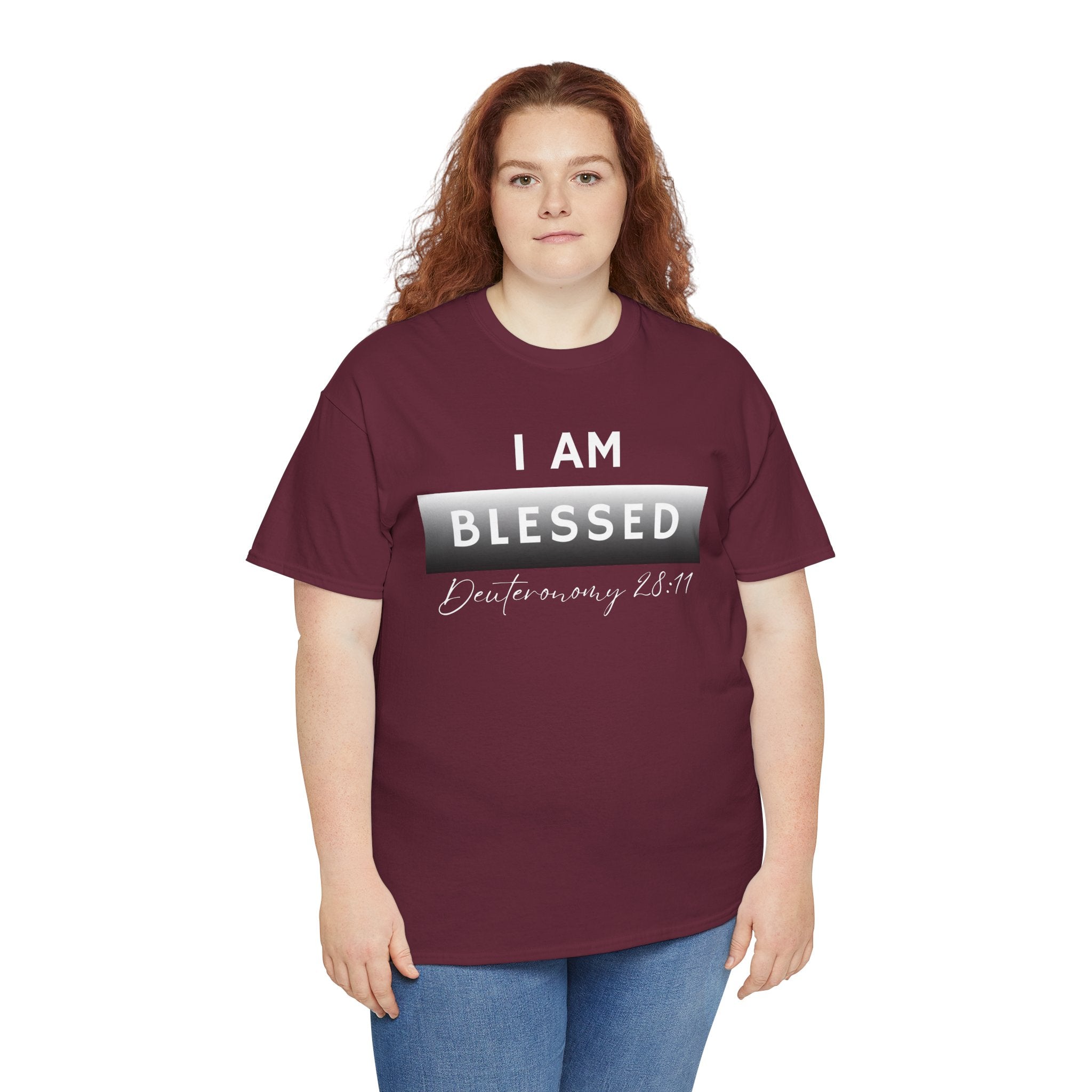 I Am Blessed Christian T-Shirt — Deuteronomy 28:11 Scripture Faith Tee (2)