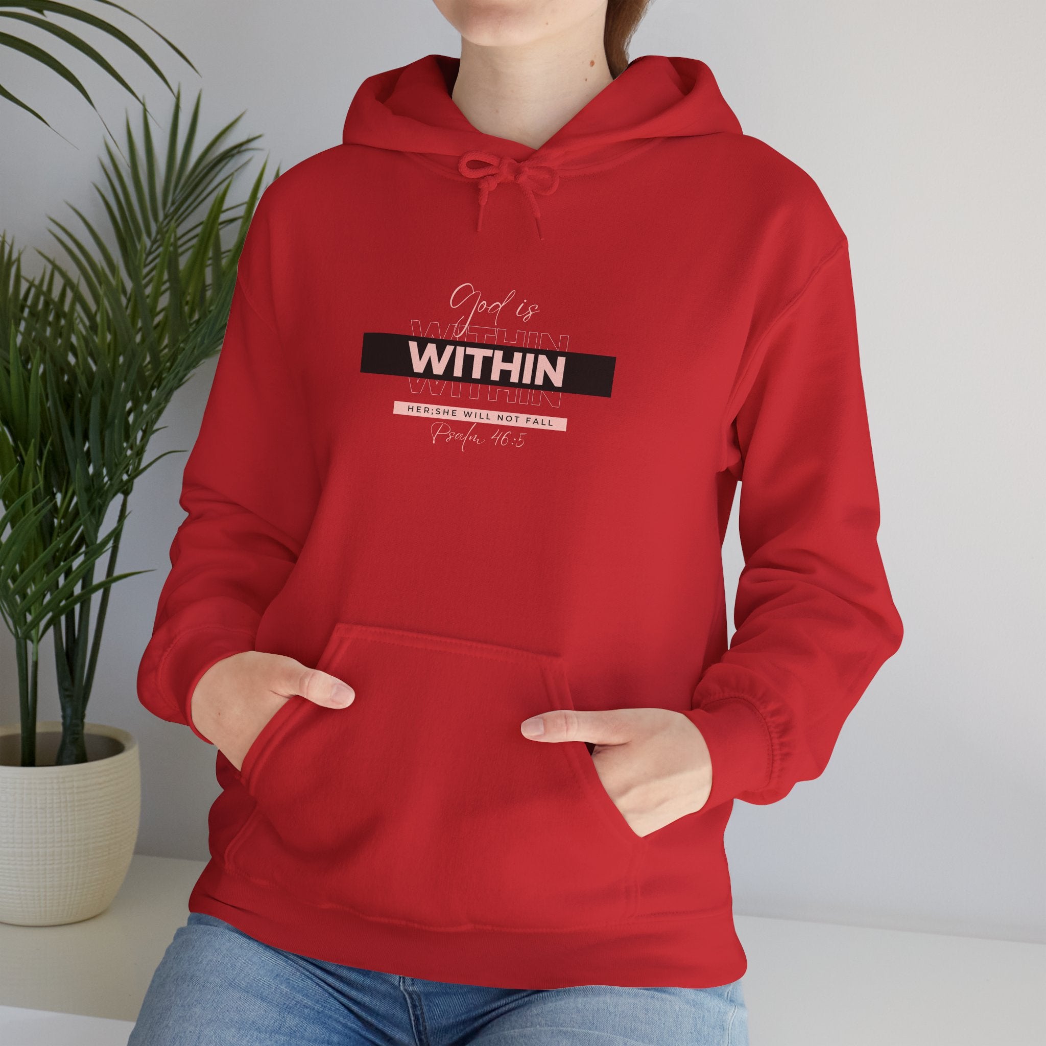 God Is Within Her Hoodie — Psalm 46:5 Christian Hoodie for Women | Inspirational Faith-Based Unisex Pullover