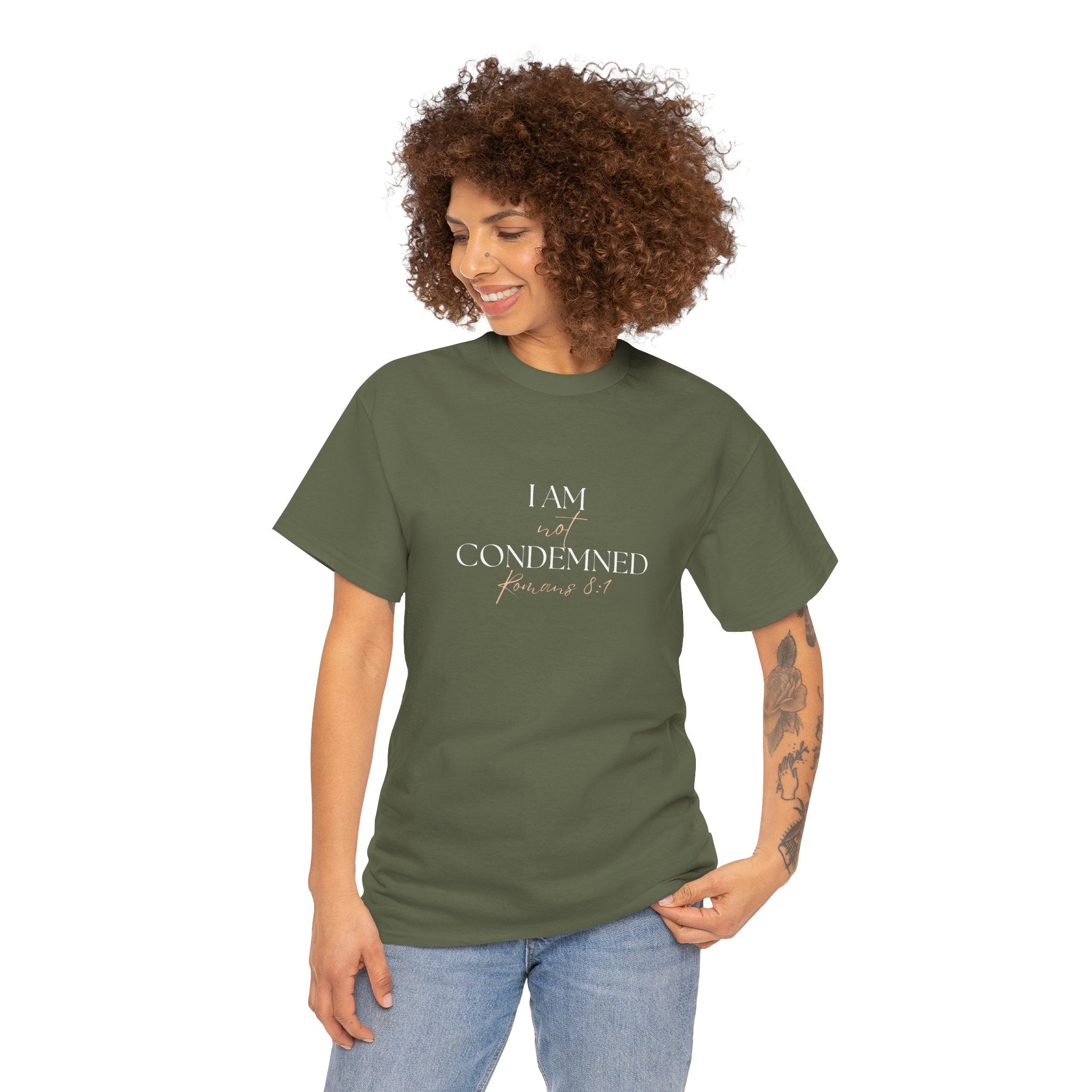 I Am Not Condemned T-Shirt – Christian Tee (Romans 8:1 Scripture) | Faith Apparel for Men & Women
