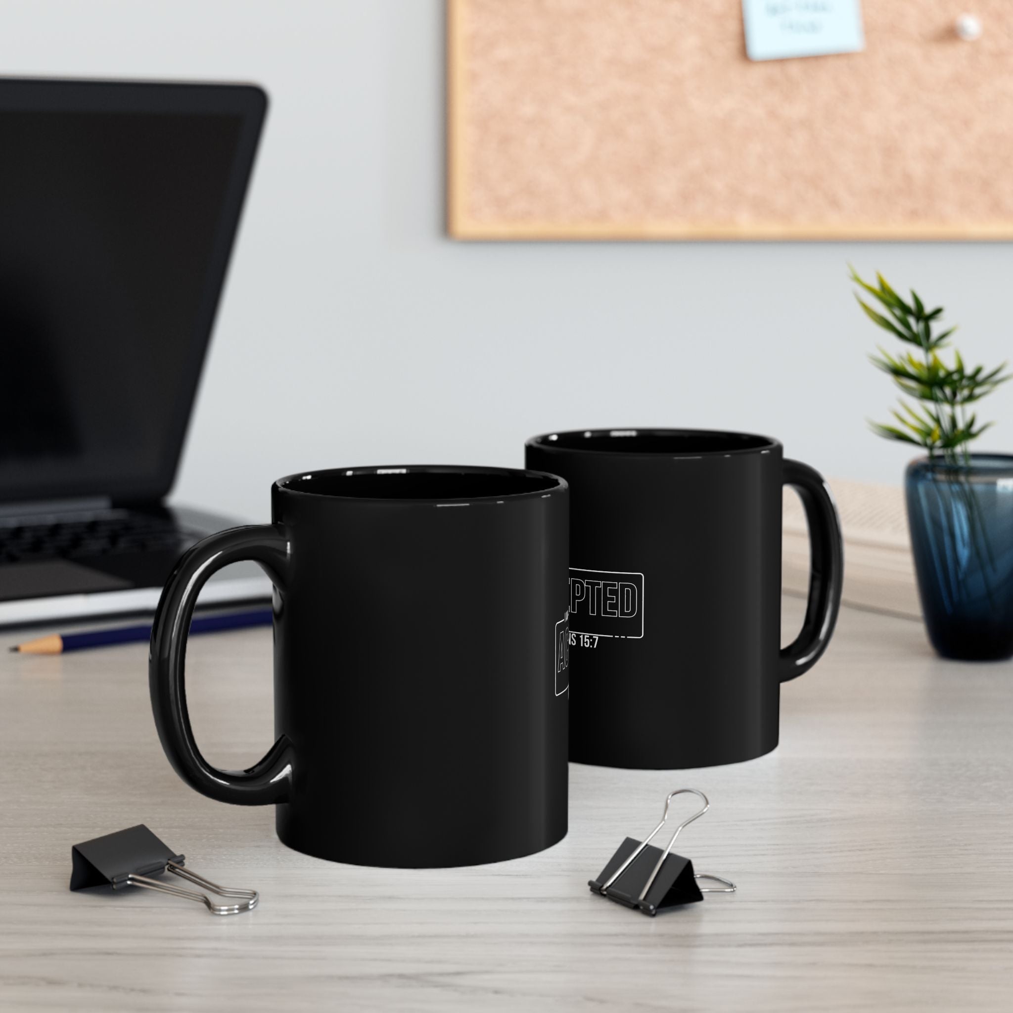 “I Am Accepted” Christian Ceramic Mug – Romans 15:7 Scripture Coffee Cup (11oz & 15oz) – Faith-Inspired Gift