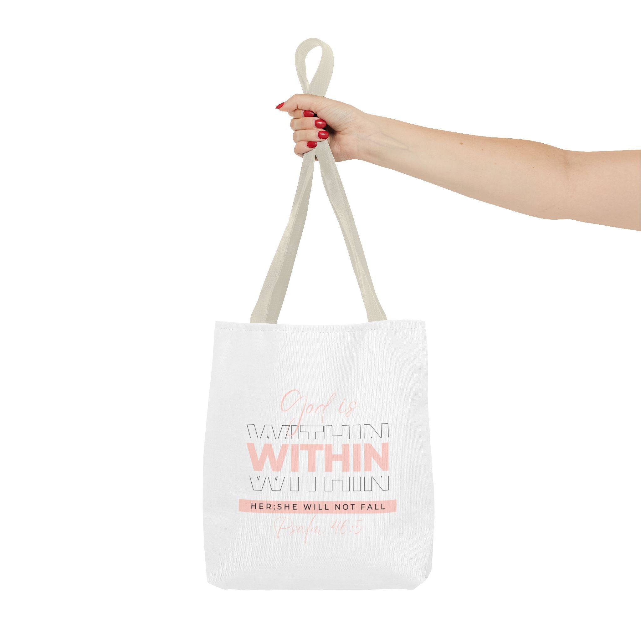 God Is Within Her Tote Bag – Psalm 46:5 Christian Scripture Tote for Women