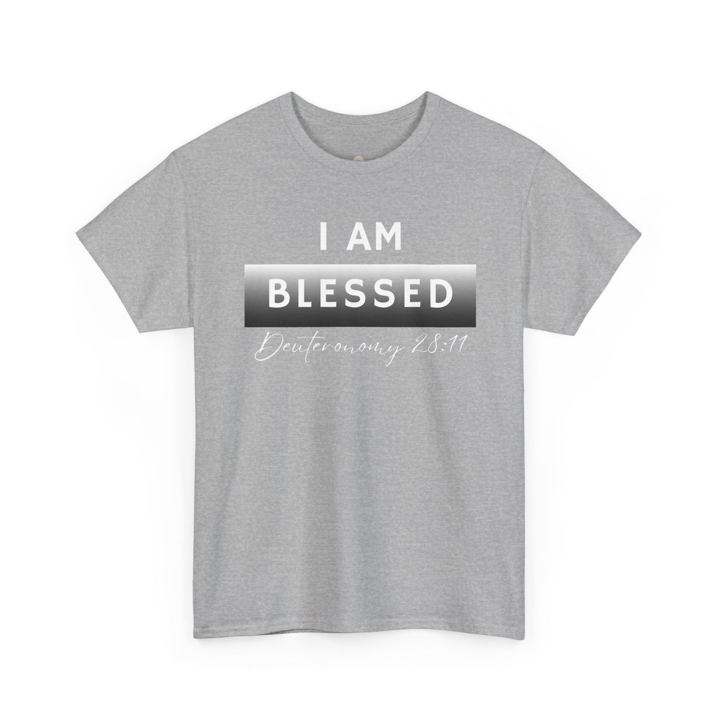 I Am Blessed Christian T-Shirt — Deuteronomy 28:11 Scripture Faith Tee (2)